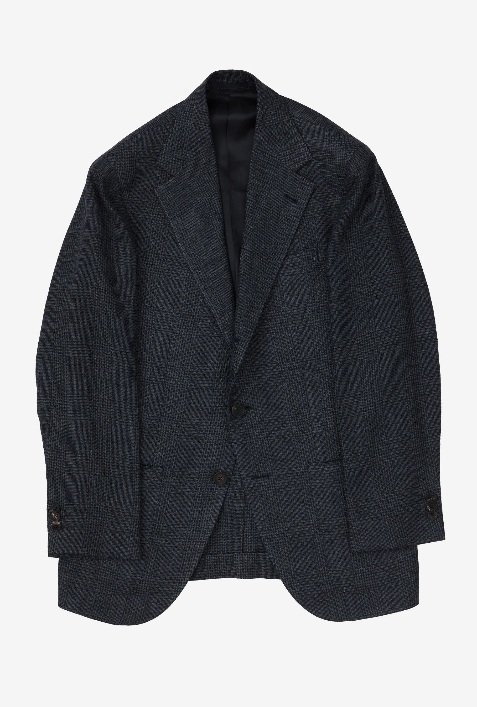 Sport Jacket Silk Linen Navy Glen Plaid sold by Anglo Italian product image thumbnail 3