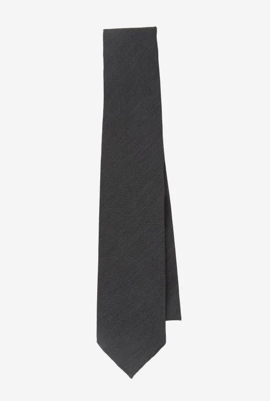 Dry Silk Tie Anthracite made by Anglo Italian