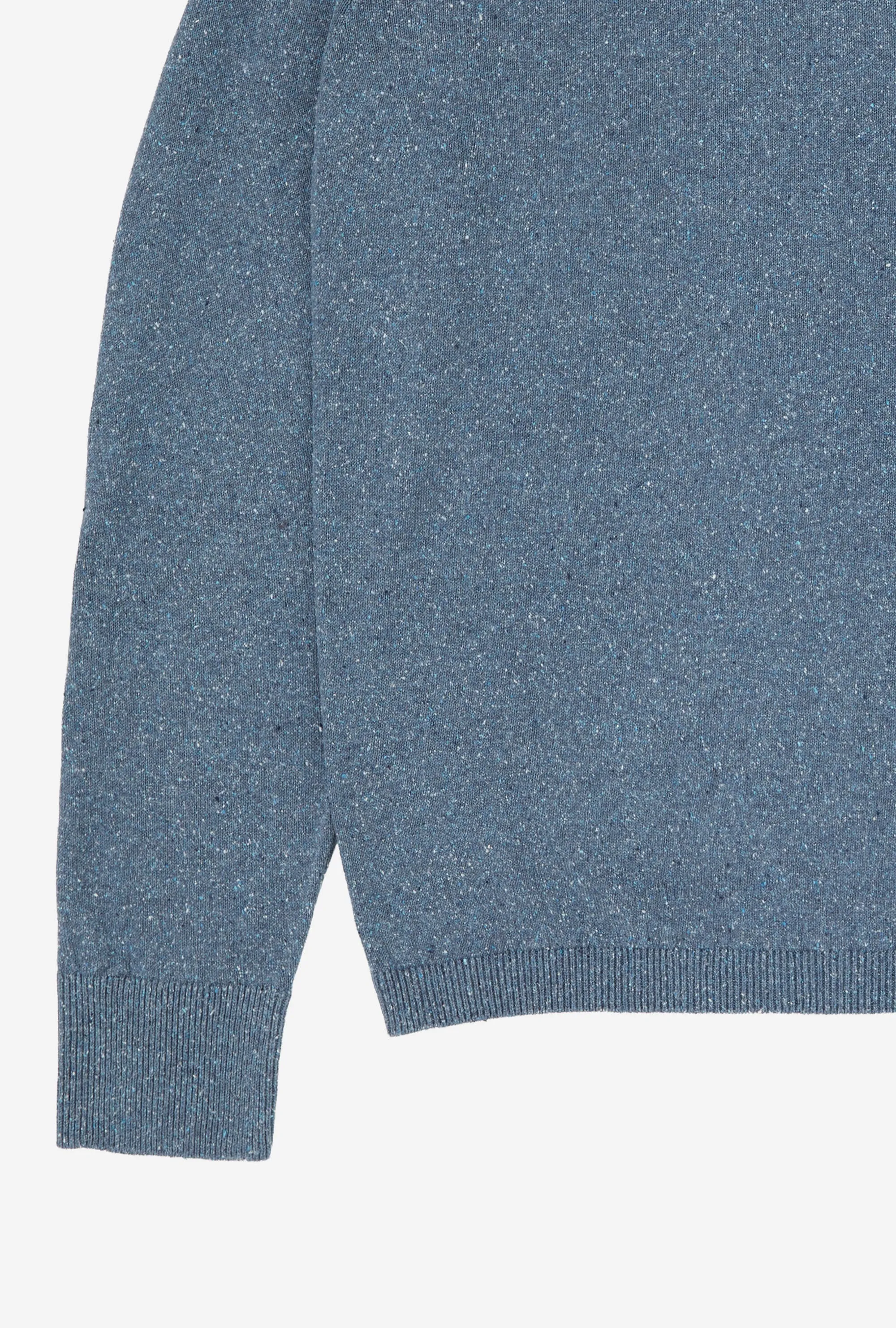 Knitted Polo Silk Airforce Blue Melange sold by Anglo Italian product image thumbnail 4