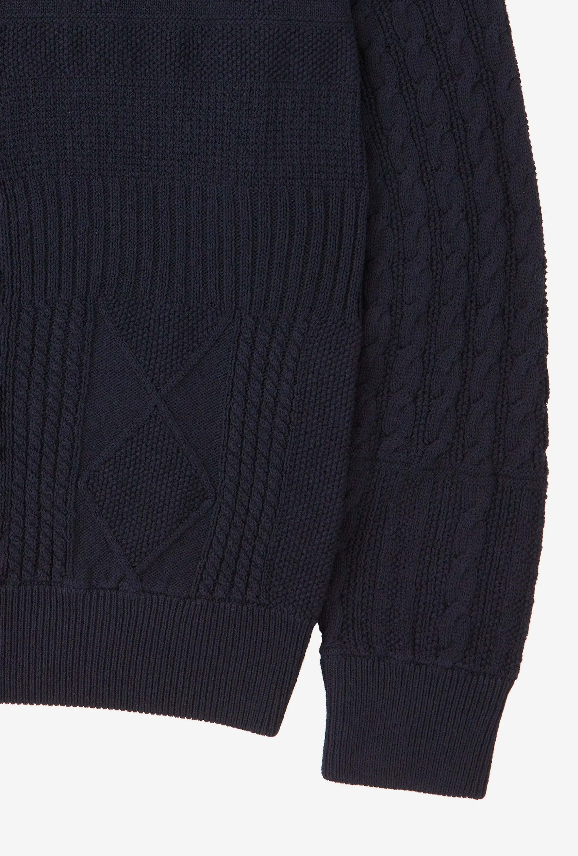 Crewneck Cotton Navy Patchwork sold by Anglo Italian product image thumbnail 4