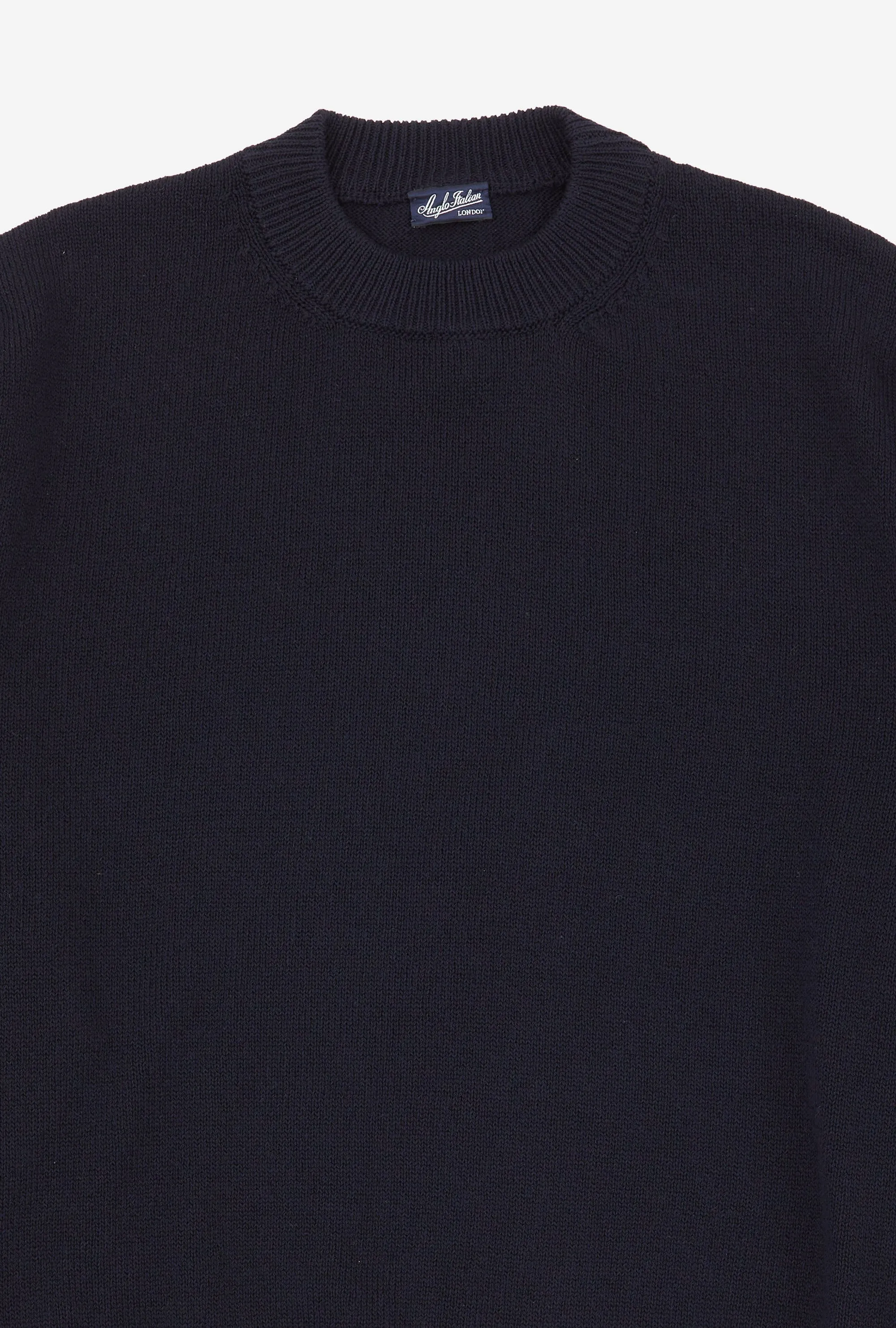 Crewneck Cotton Navy sold by Anglo Italian product image thumbnail 3