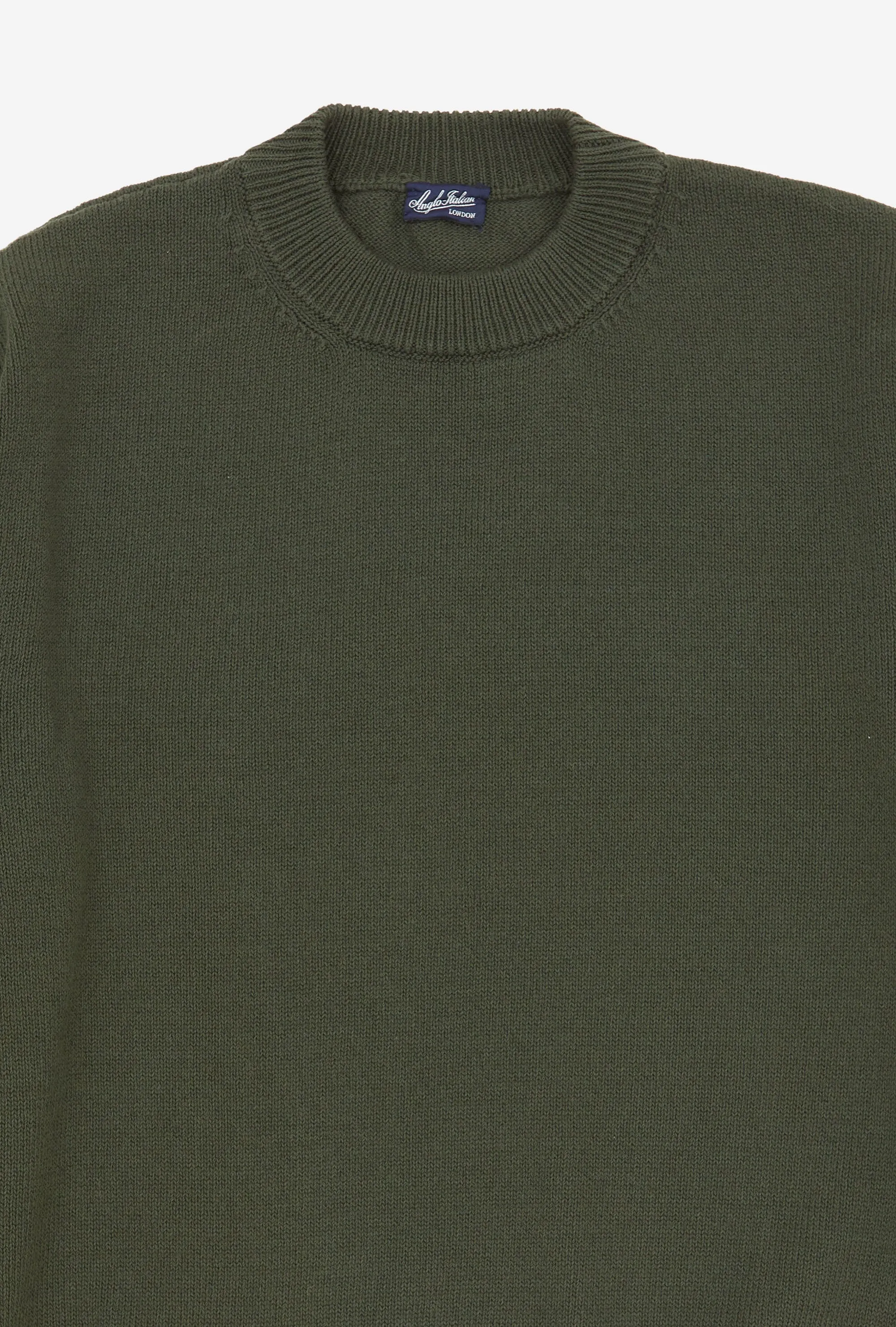 Crewneck Cotton Ranger Green sold by Anglo Italian product image thumbnail 3
