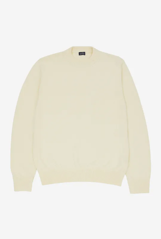Crewneck Cotton Cream made by Anglo Italian