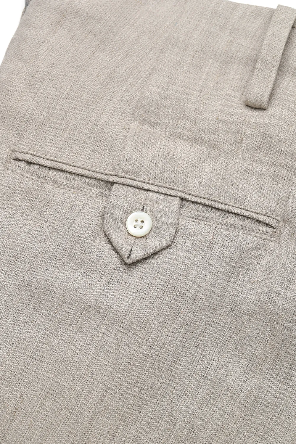 Lot.779 Double Pleats Linen Trousers -Greige- sold by Attractions product image thumbnail 4