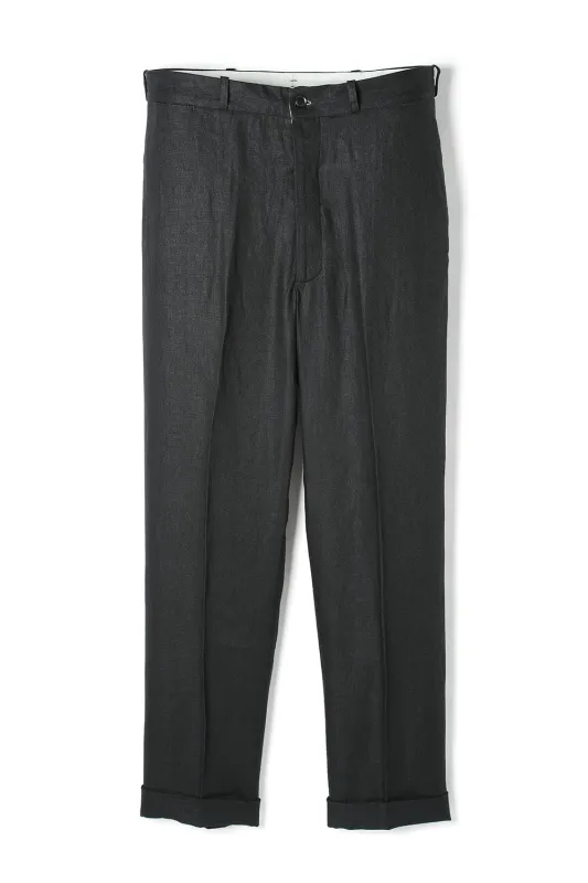 Classical Linen Trousers Black made by Attractions