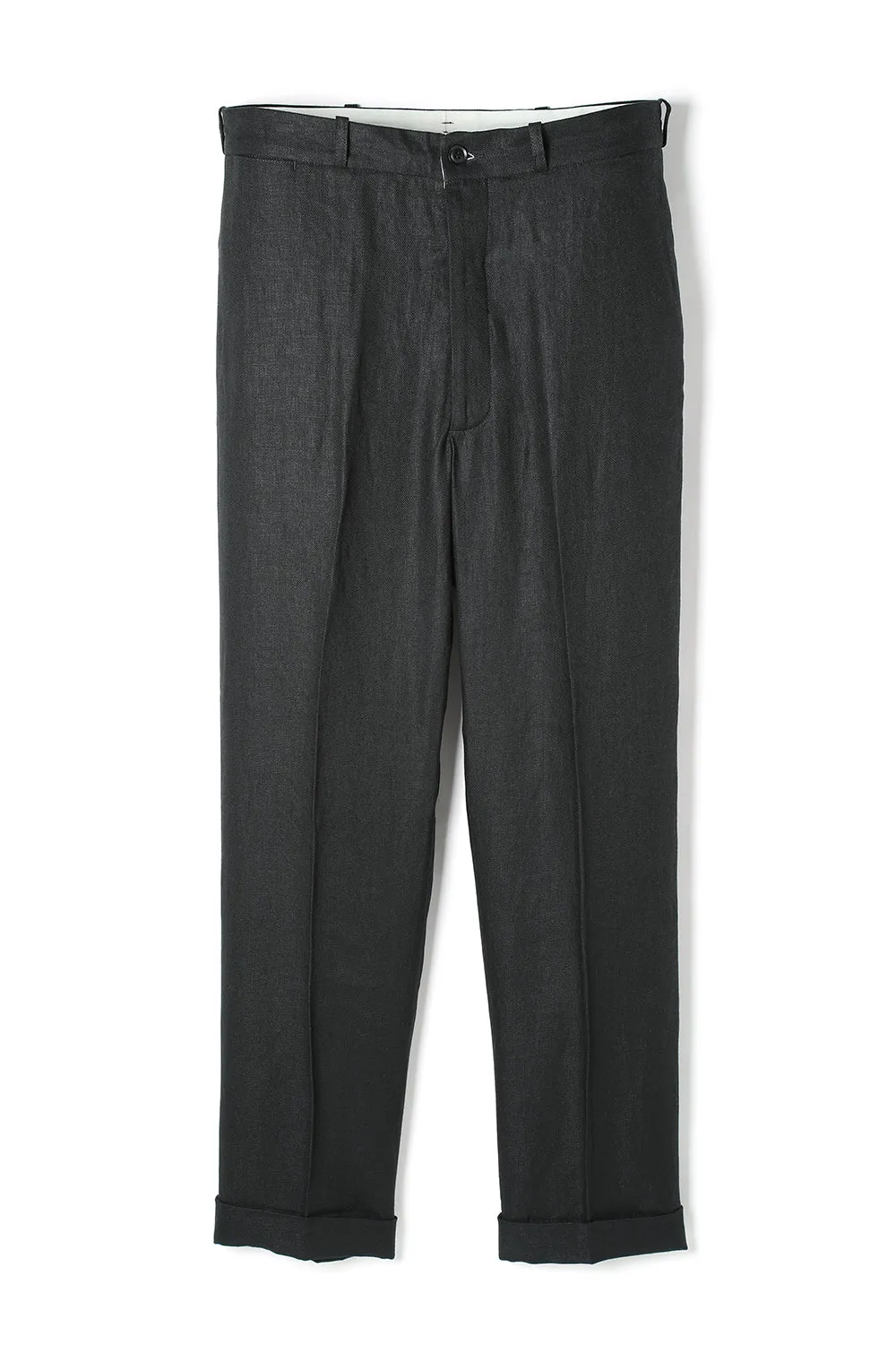 Classical Linen Trousers Black sold by Attractions
