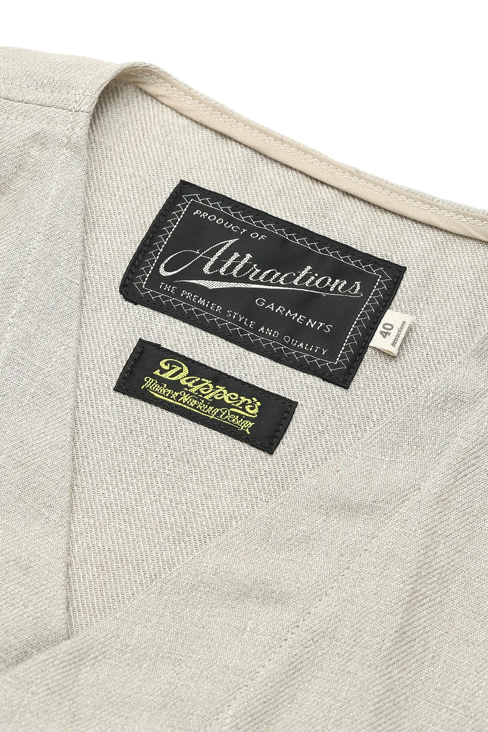 Classical Linen Vest Beige sold by Attractions product image thumbnail 3