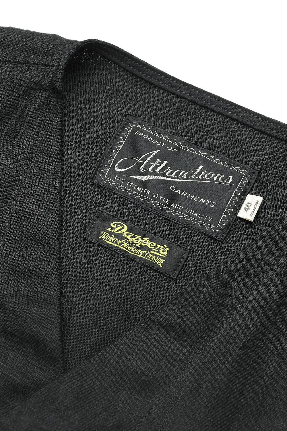 Classical Linen Vest Black sold by Attractions product image thumbnail 3