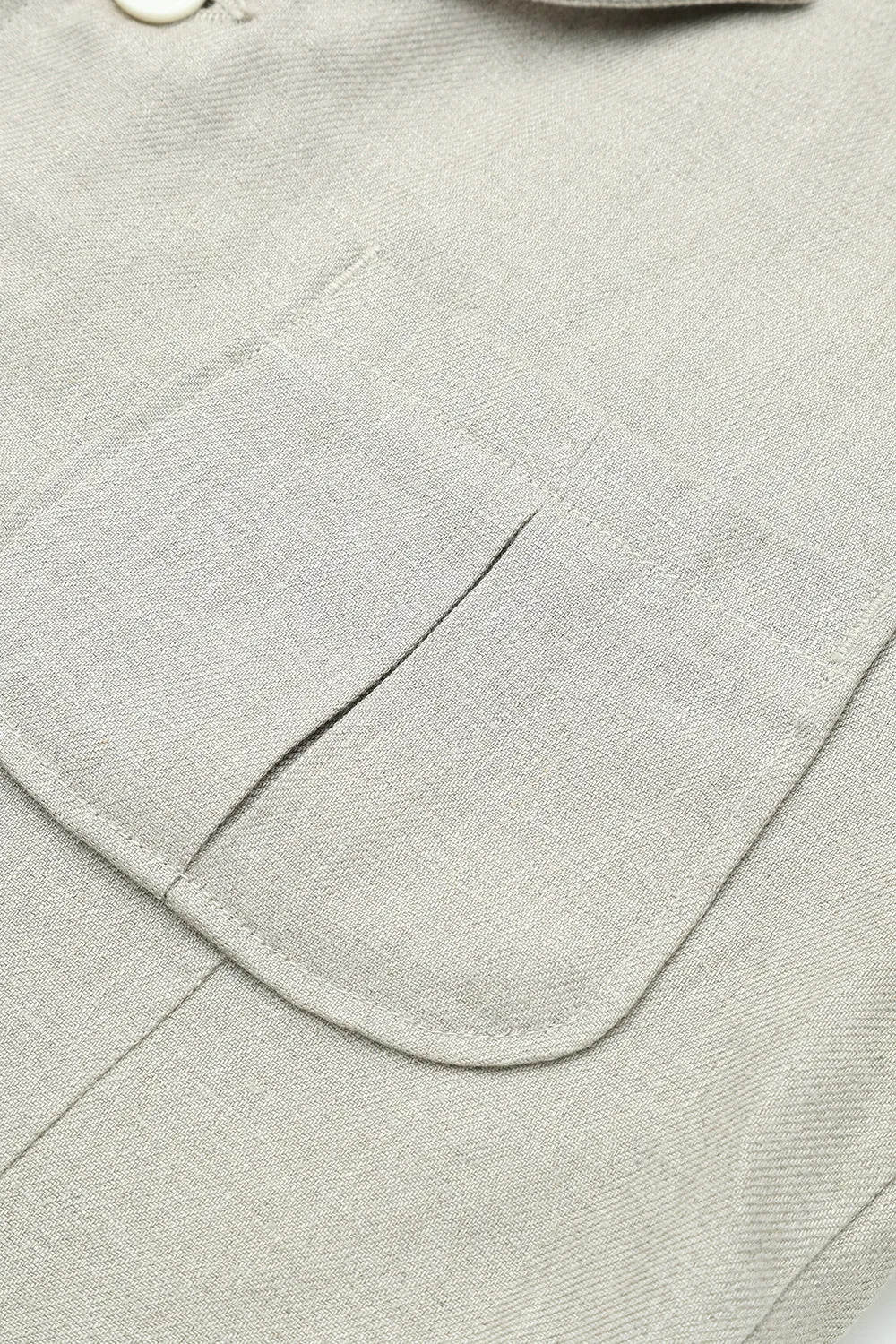 Classical Linen Tailored Jacket Beige sold by Attractions product image thumbnail 4
