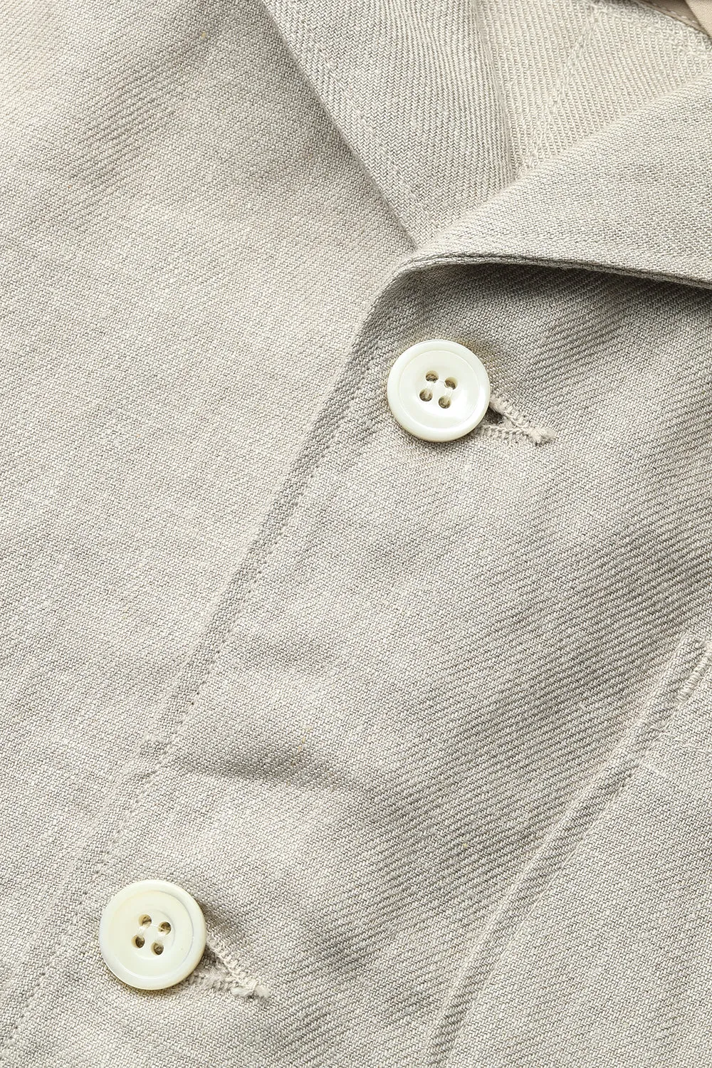Classical Linen Tailored Jacket Beige sold by Attractions product image thumbnail 3