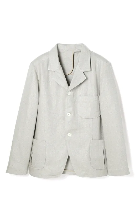 Classical Linen Tailored Jacket Beige made by Attractions