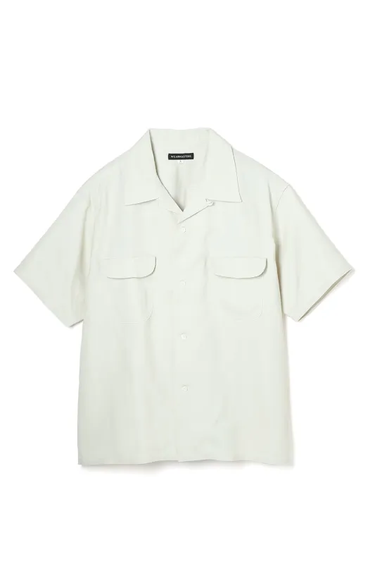 Lot.878 Flap Pocket Rayon Shirt S/S -Natural- made by Attractions