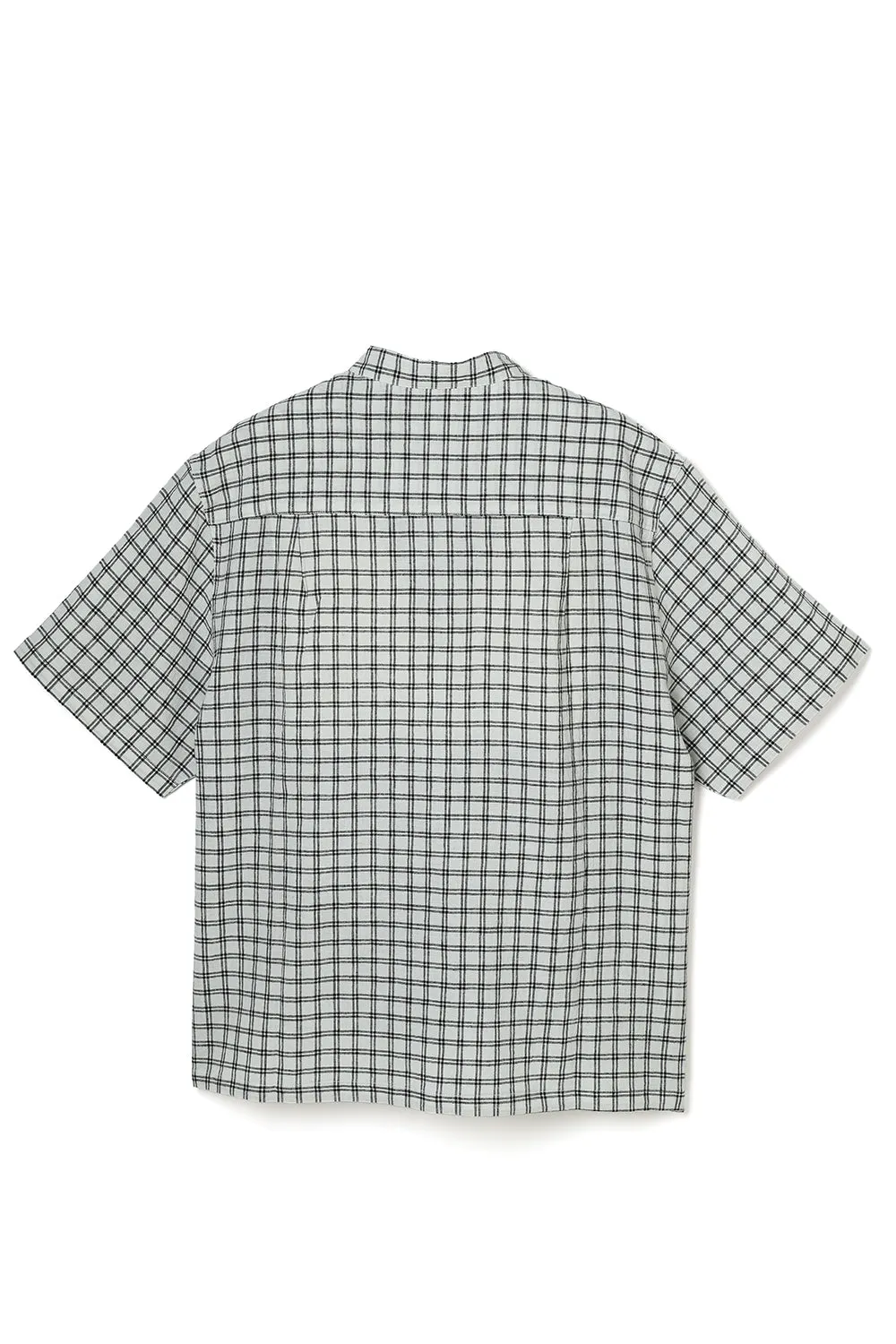 Lot.890 Half Zip Pin Check Shirt -White- sold by Attractions product image thumbnail 2