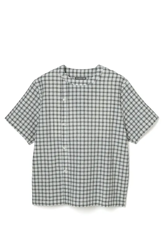 Lot.889 Farmers Pin Check Shirt -White- made by Attractions