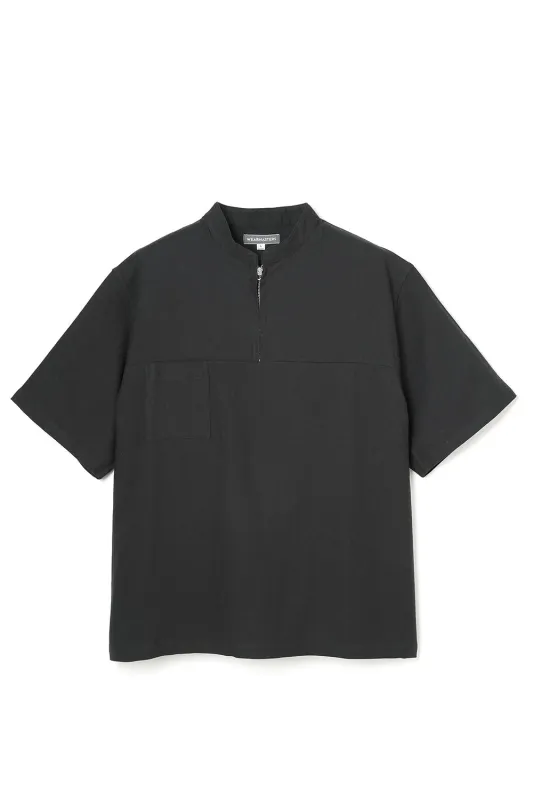 Lot.892 Half Zip Shirt -Black- made by Attractions