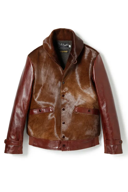 625 Hair On Horsehide King Shawl Jacket -Brown- made by Attractions