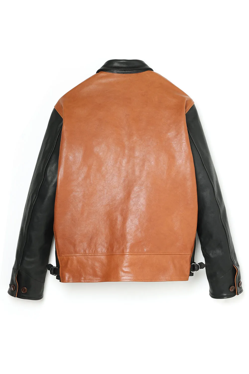 Lot.762 Horsehide A-1 Zip Jacket -Black × Brown- sold by Attractions product image thumbnail 2