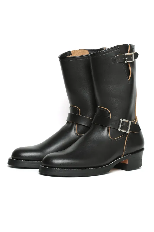 269SP Full Grain Steerhide Engineer Boots Black made by Attractions