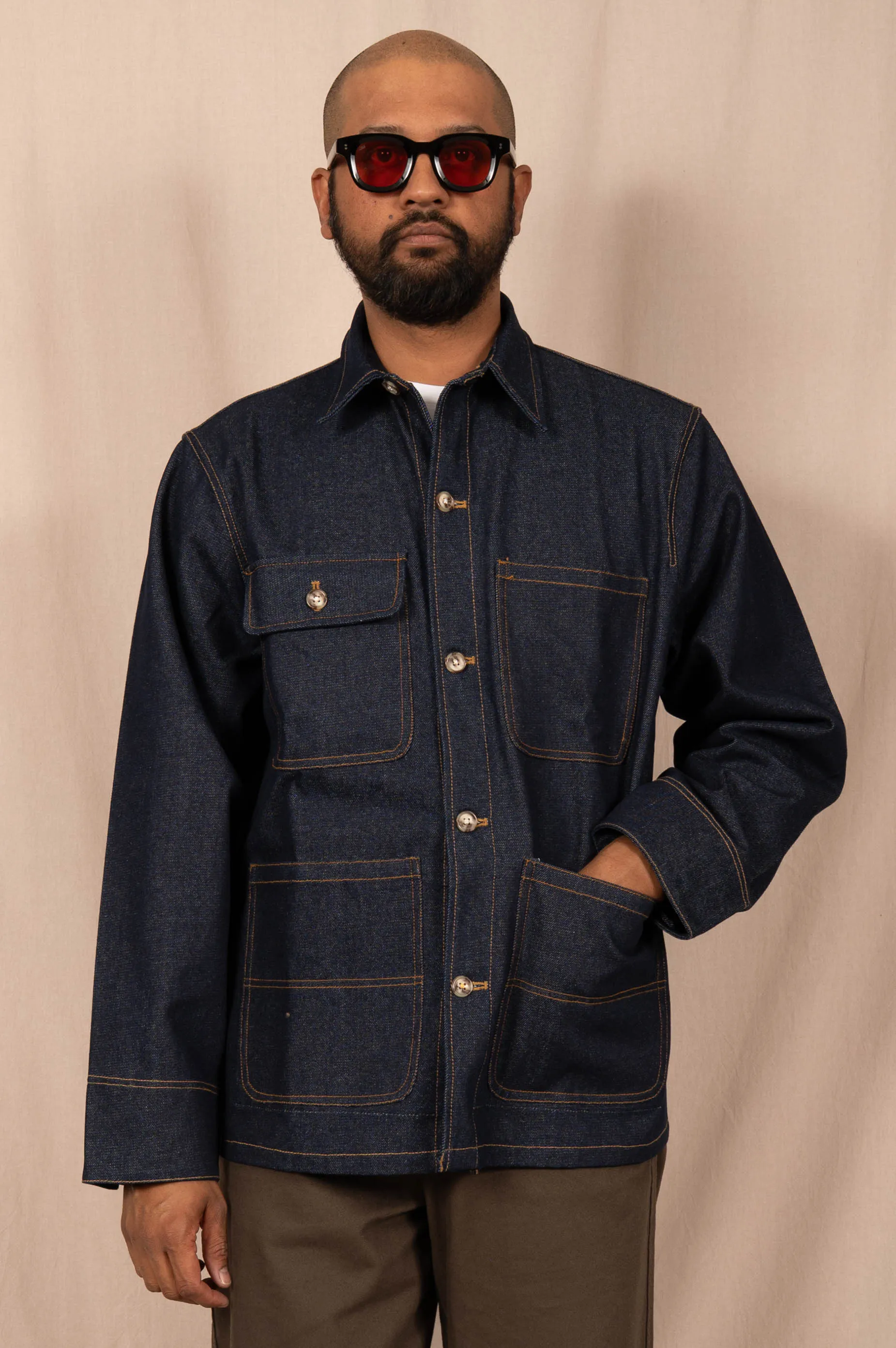 Chore Coat in Indigo Denim sold by Dushyant product image thumbnail 3