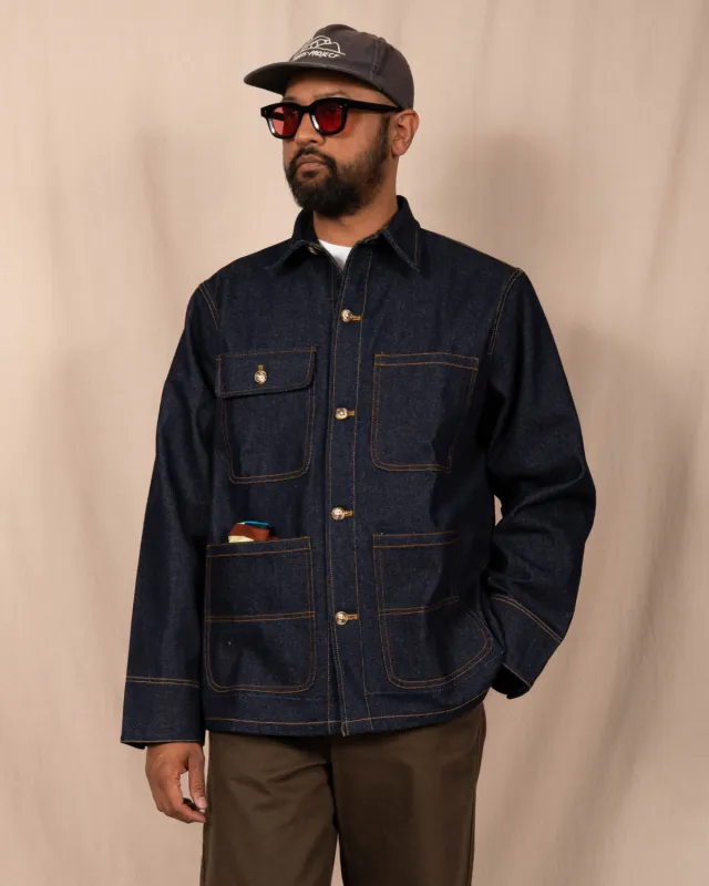 Chore Coat in Indigo Denim made by Dushyant