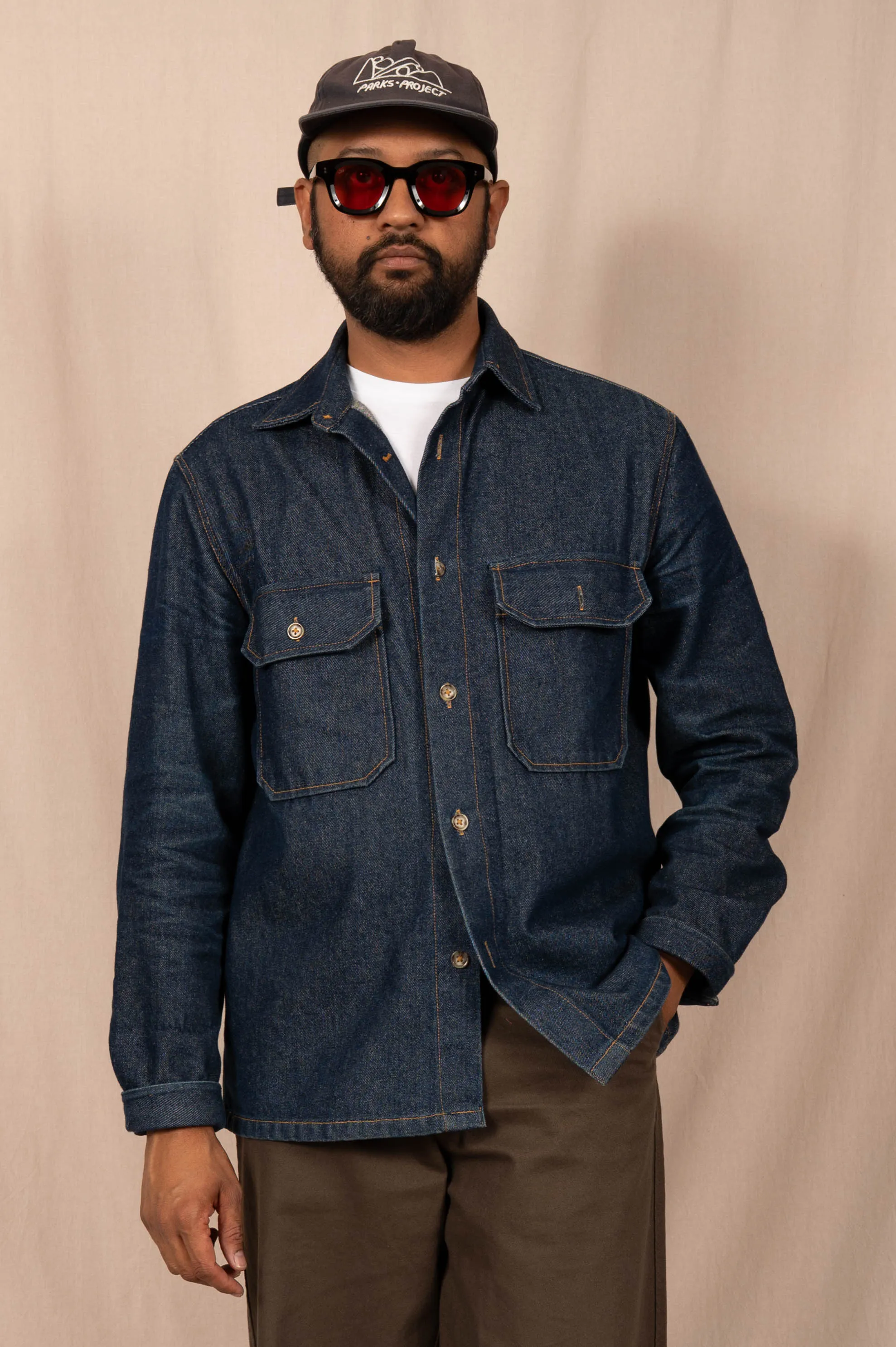 'Tony' Workshirt in Indigo Denim sold by Dushyant product image thumbnail 4