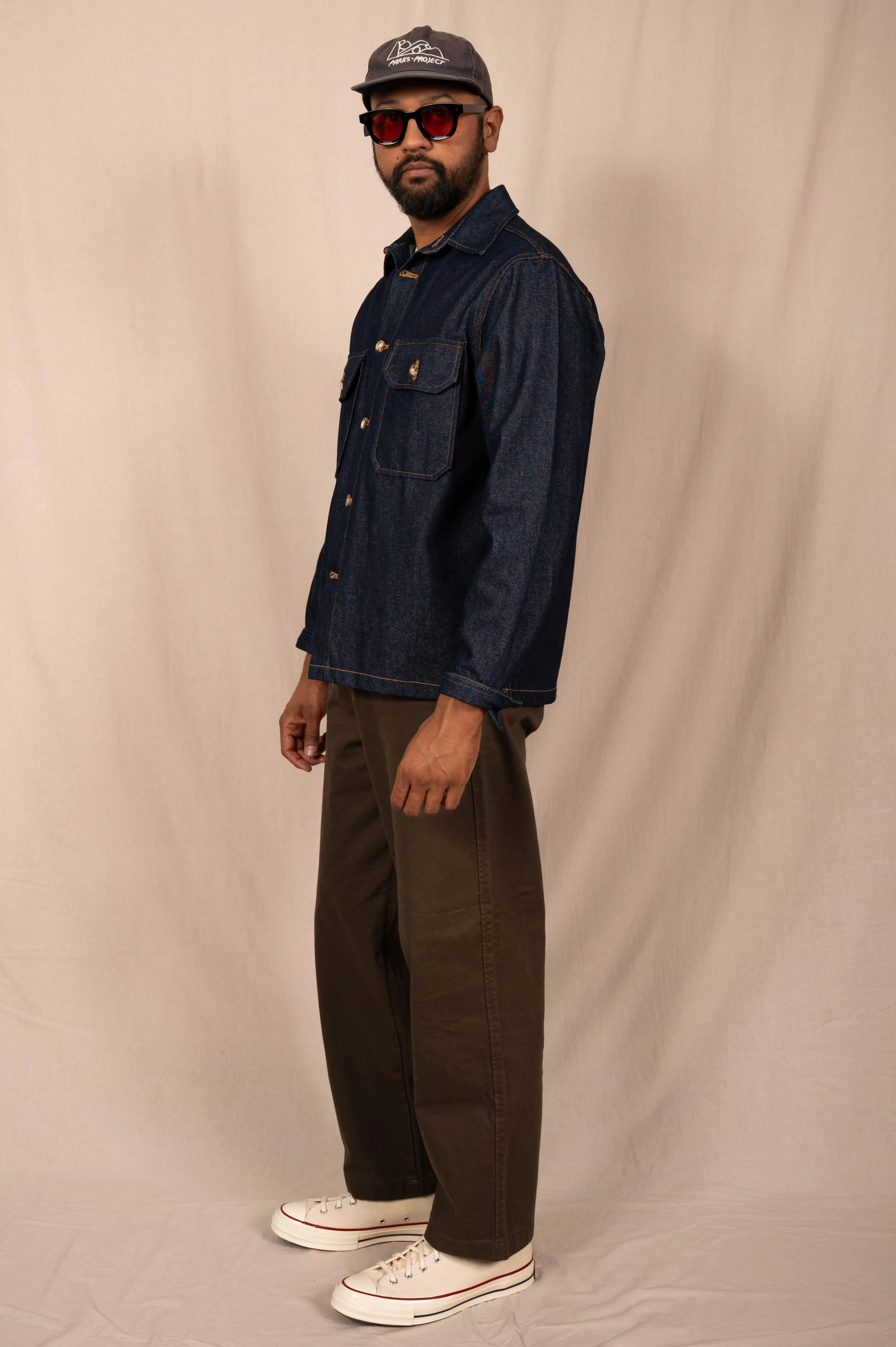 'Tony' Workshirt in Indigo Denim sold by Dushyant product image thumbnail 2