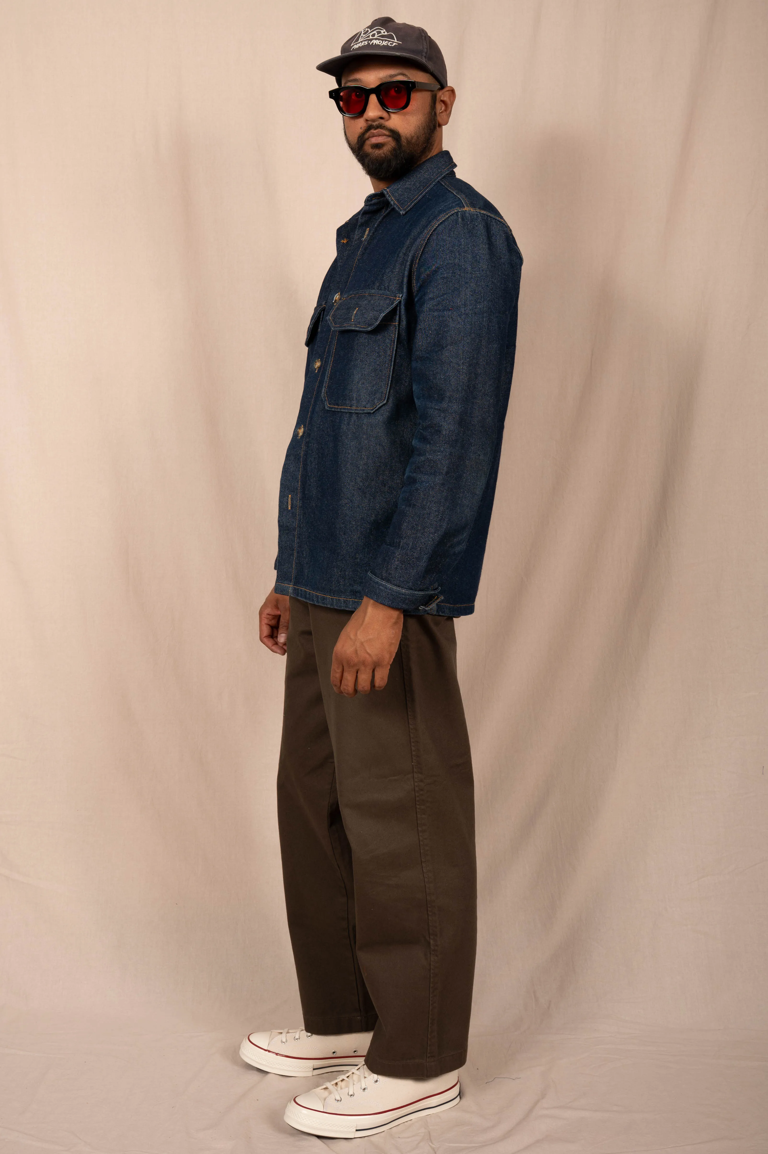 'Tony' Workshirt in Indigo Denim sold by Dushyant product image thumbnail 5
