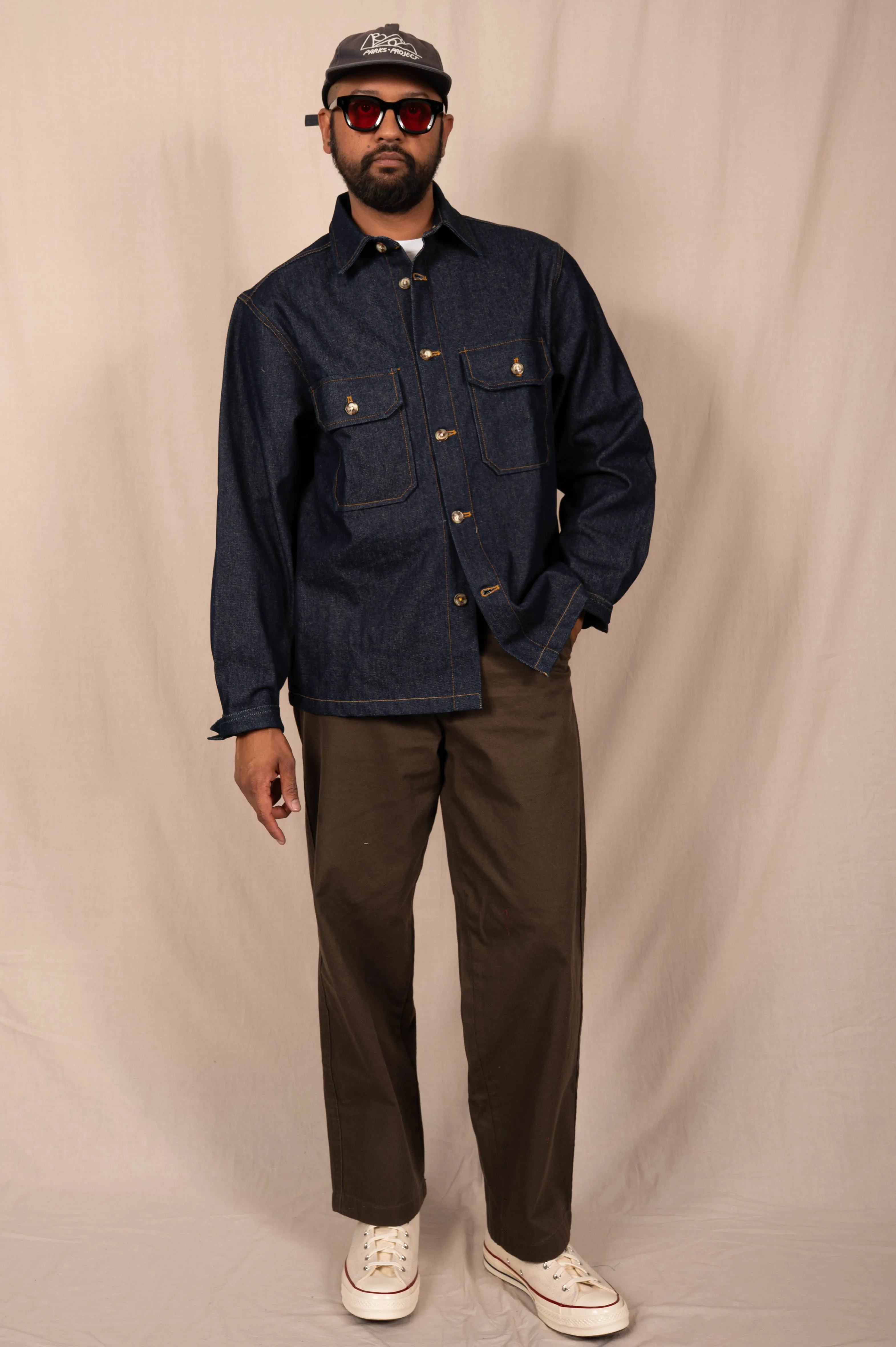 'Tony' Workshirt in Indigo Denim sold by Dushyant product image thumbnail 3