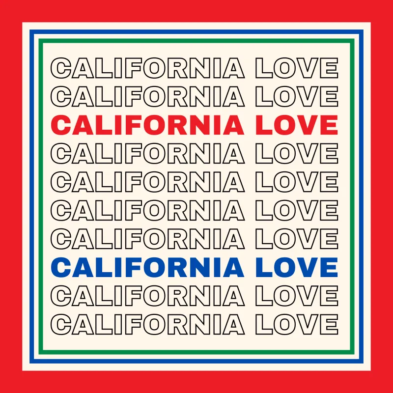 Archie Bandana No. 9 - California Love in Primary Colors made by Dushyant