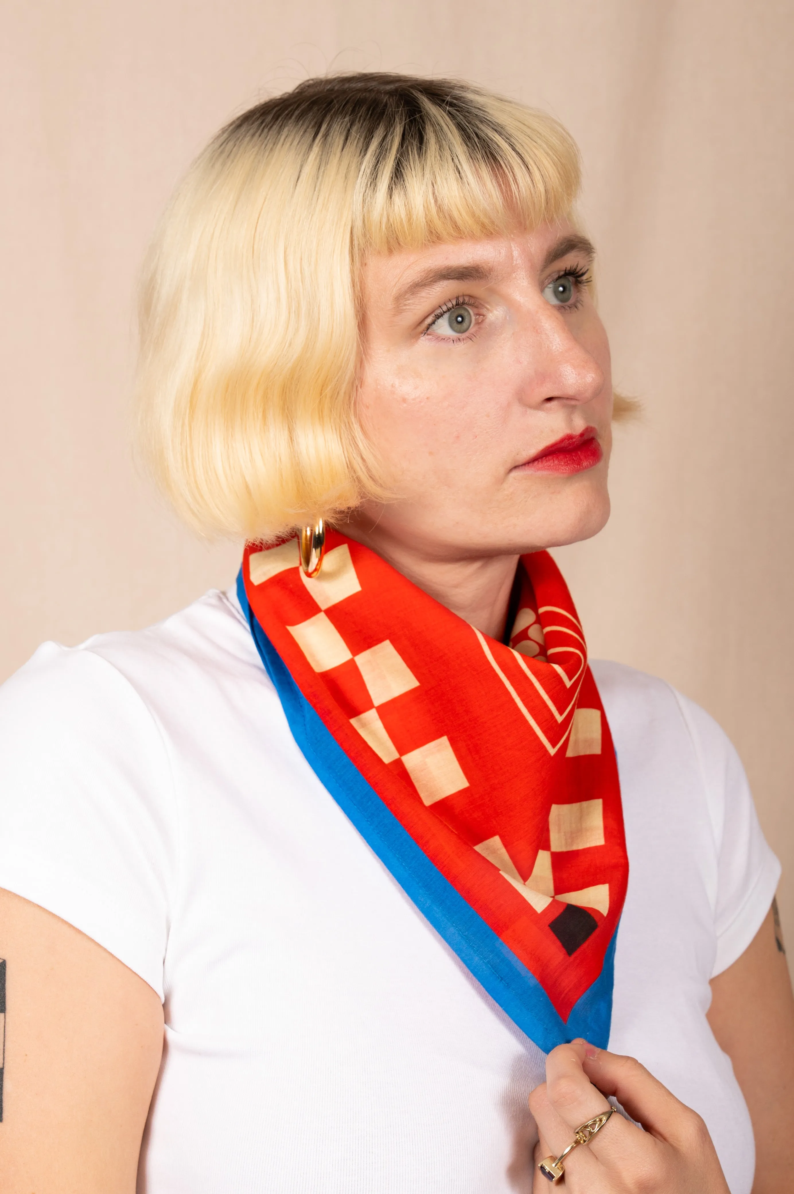 Archie Bandana No. 15 - A Study in Red sold by Dushyant product image thumbnail 3