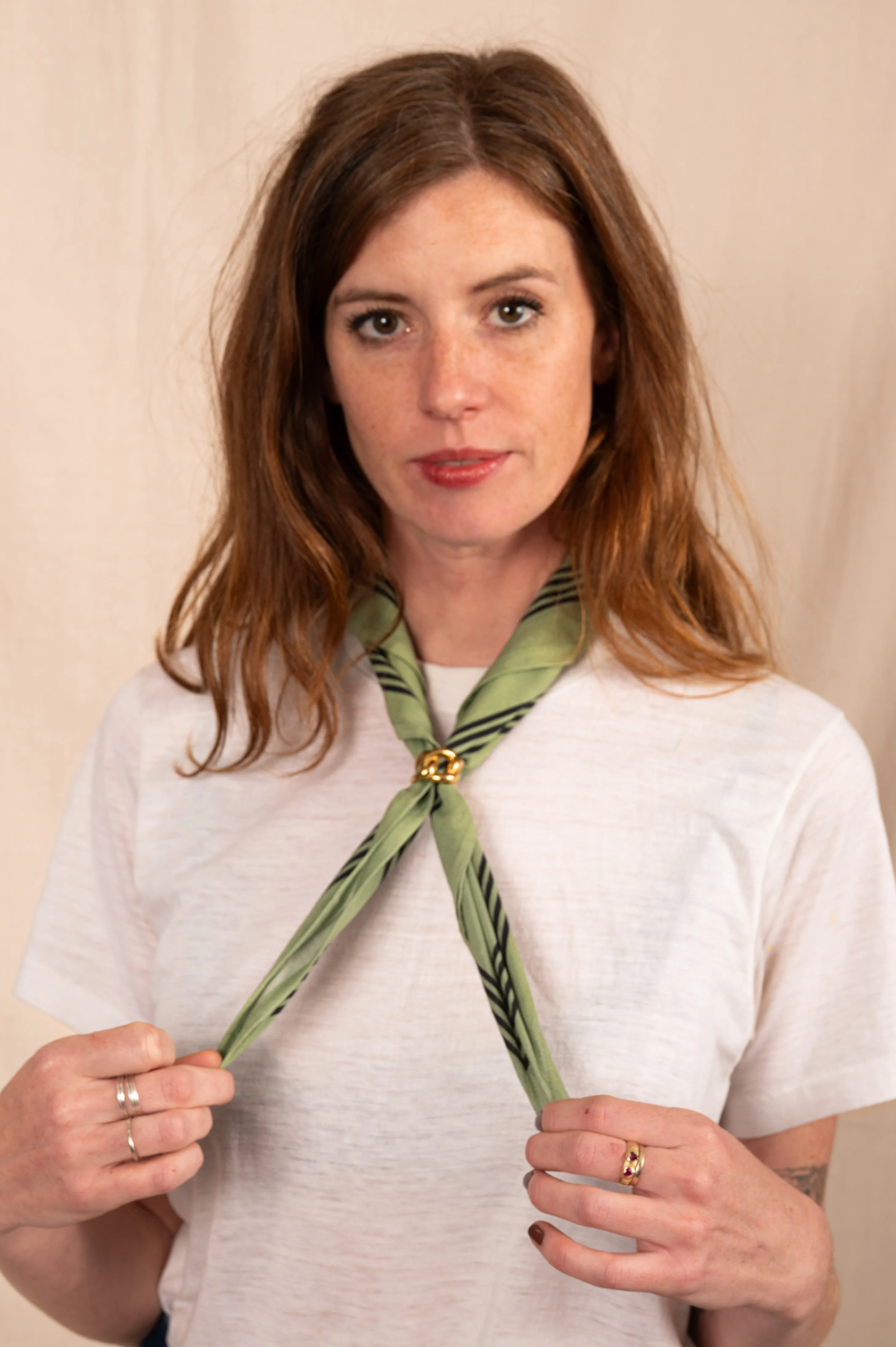Archie Bandana No. 35 - The Gradient in Sage sold by Dushyant product image thumbnail 5