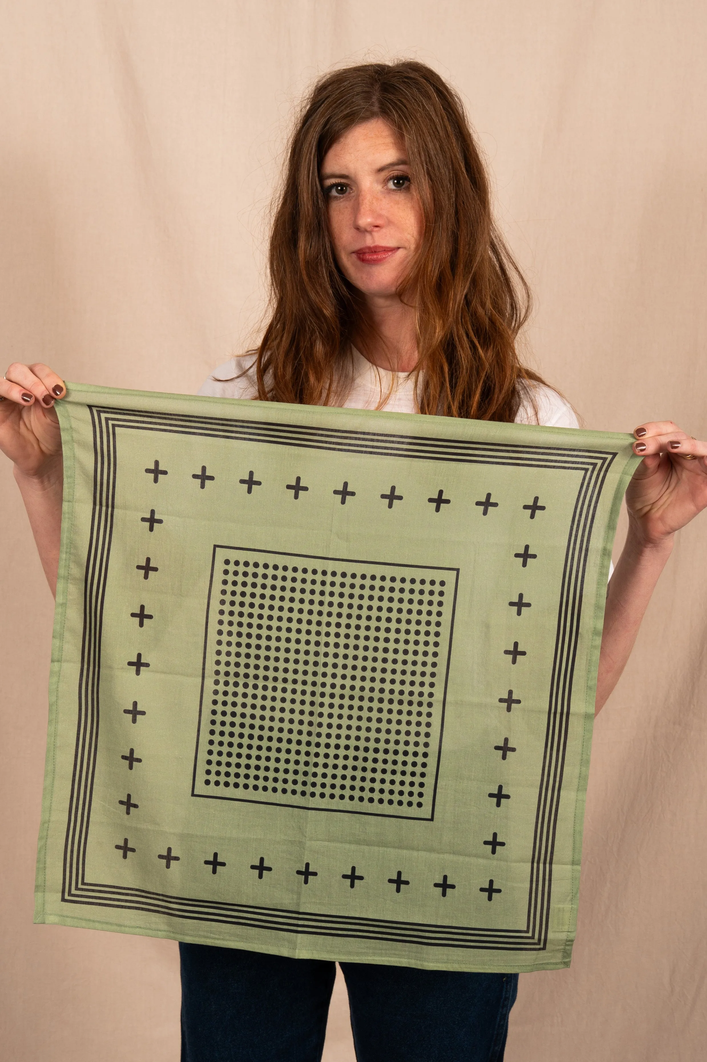 Archie Bandana No. 35 - The Gradient in Sage sold by Dushyant product image thumbnail 2
