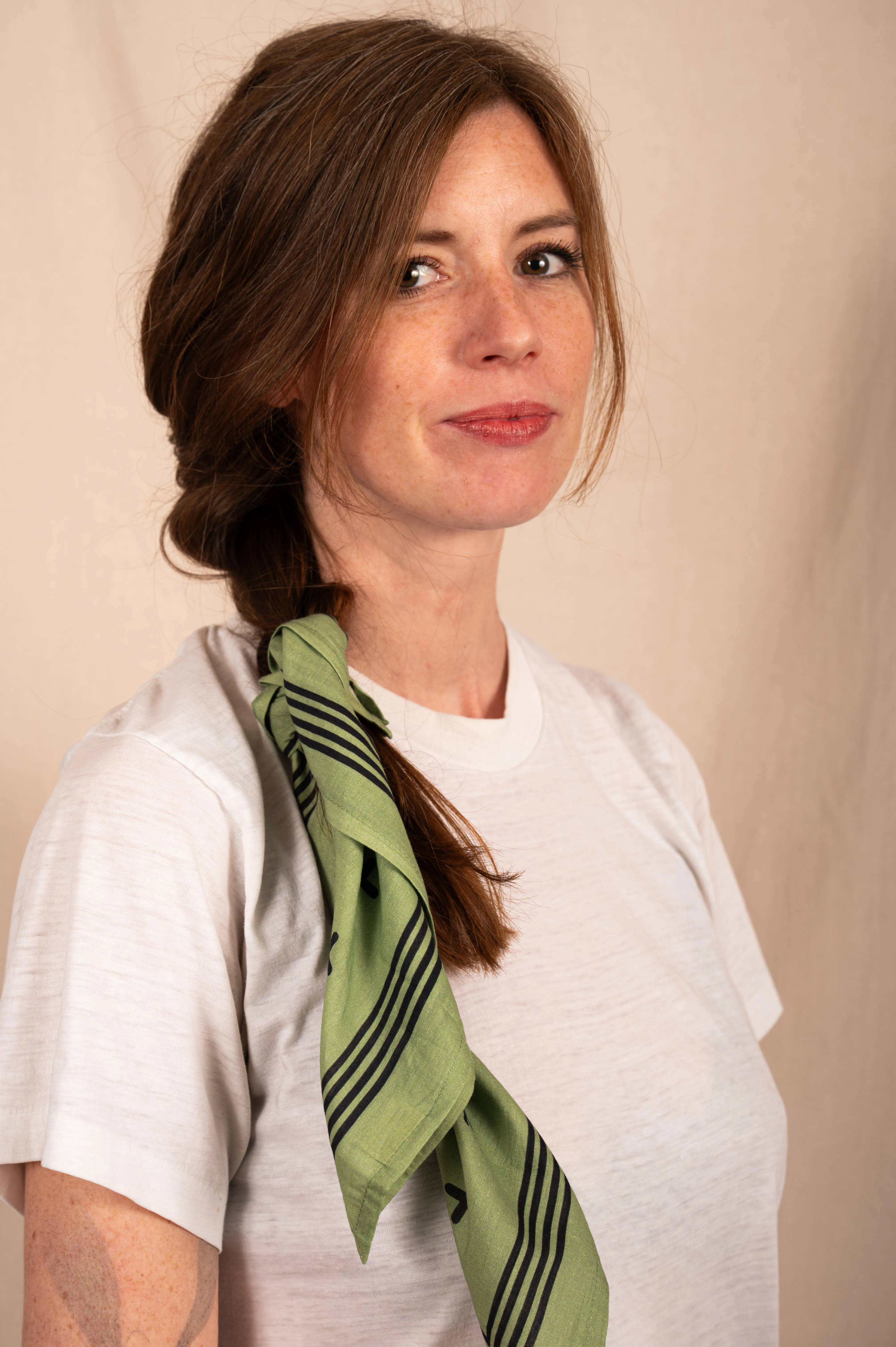 Archie Bandana No. 35 - The Gradient in Sage sold by Dushyant product image thumbnail 4