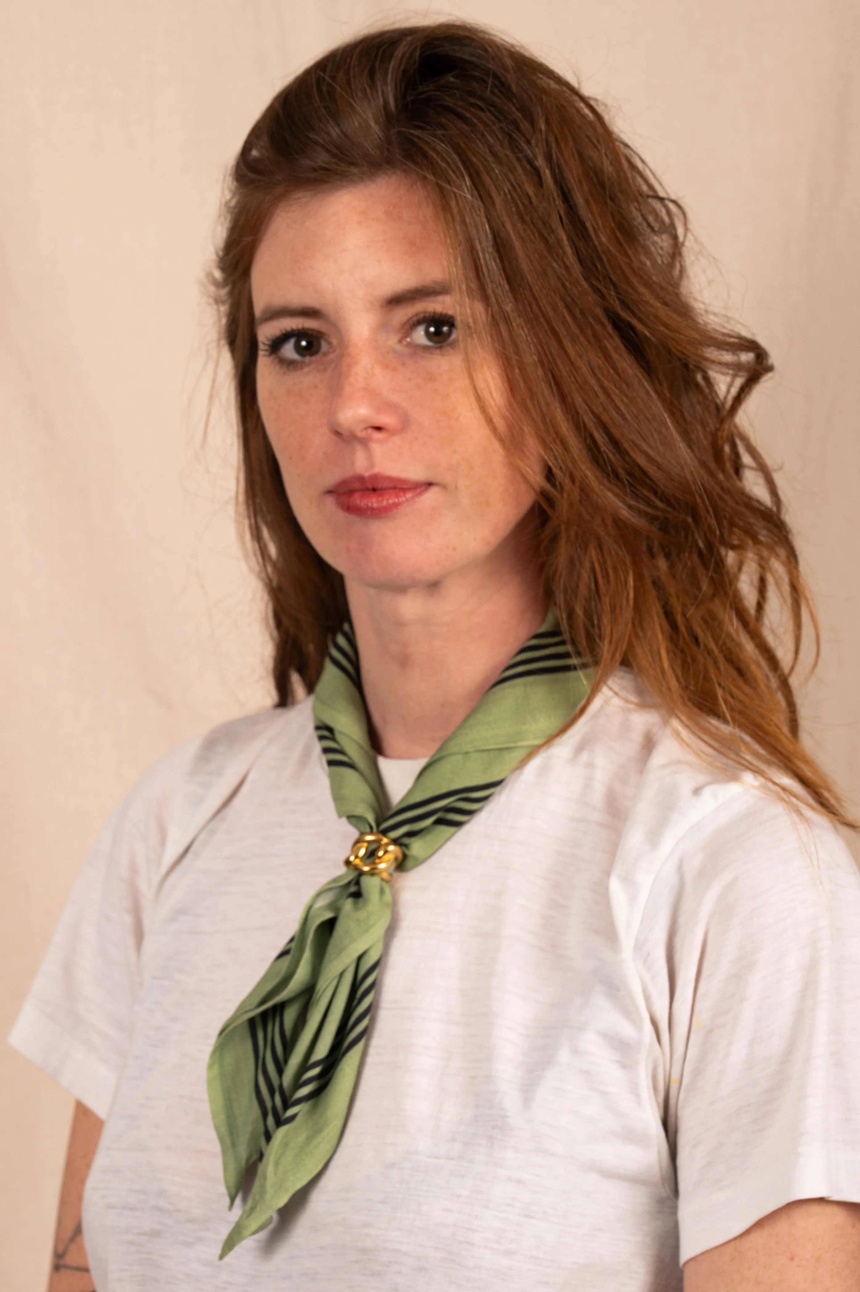 Archie Bandana No. 35 - The Gradient in Sage sold by Dushyant product image thumbnail 3