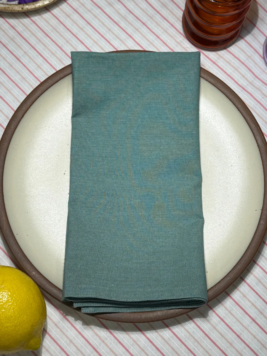 Emma Napkins - Natural Dyed - Sea Green - Set of 4 sold by Dushyant