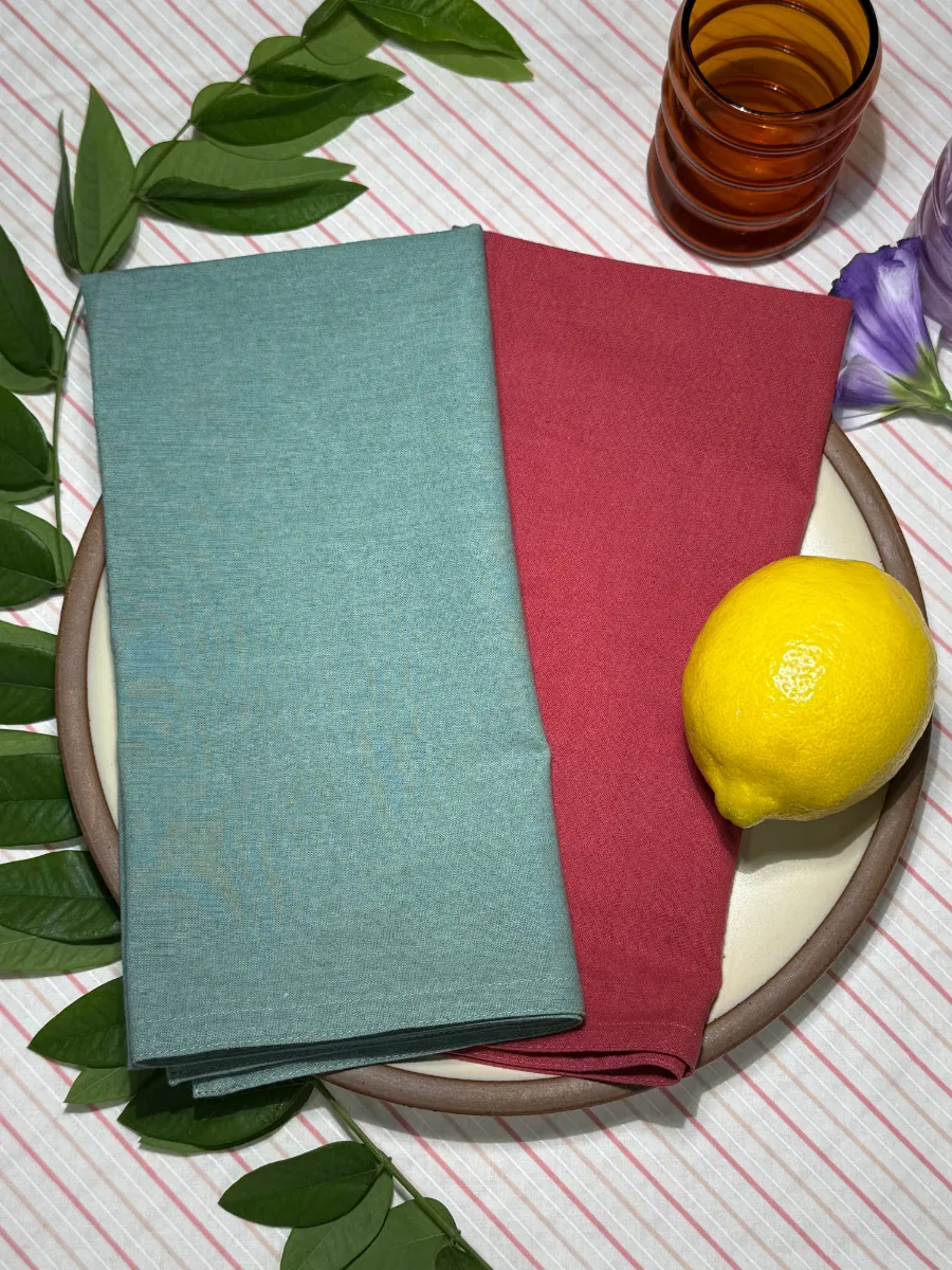 Emma Napkins - Natural Dyed - Sea Green - Set of 4 sold by Dushyant product image thumbnail 3