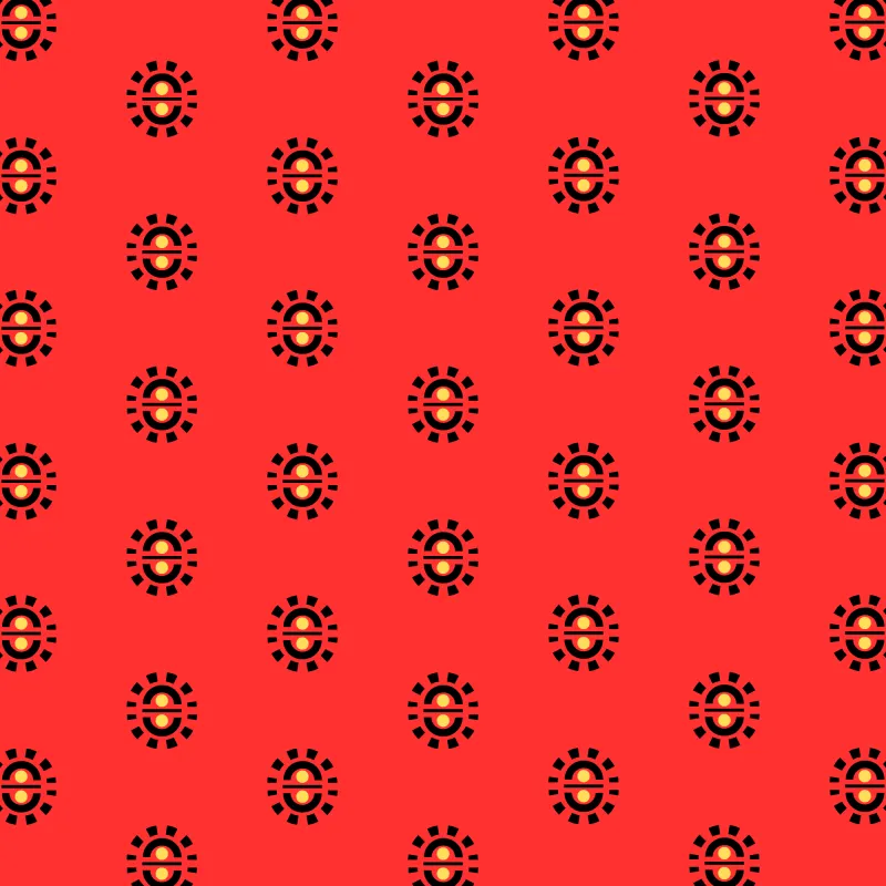 Raaga Napkins - Tomato Red Motif - Hand Printed - Set of 4 made by Dushyant