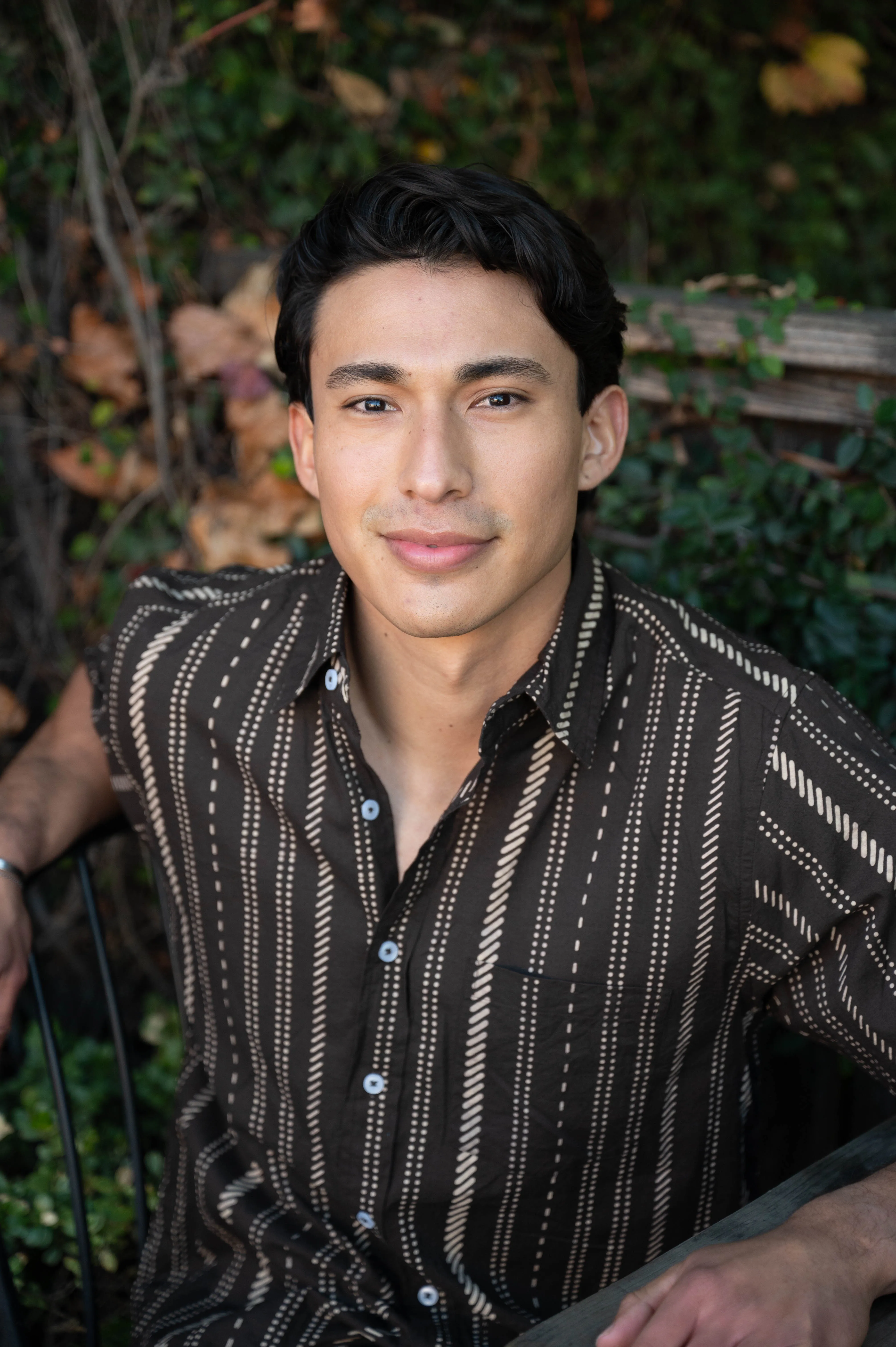 Hand Printed 'The Folk' Short Sleeve Shirt in Chocolate Stripes sold by Dushyant product image thumbnail 3