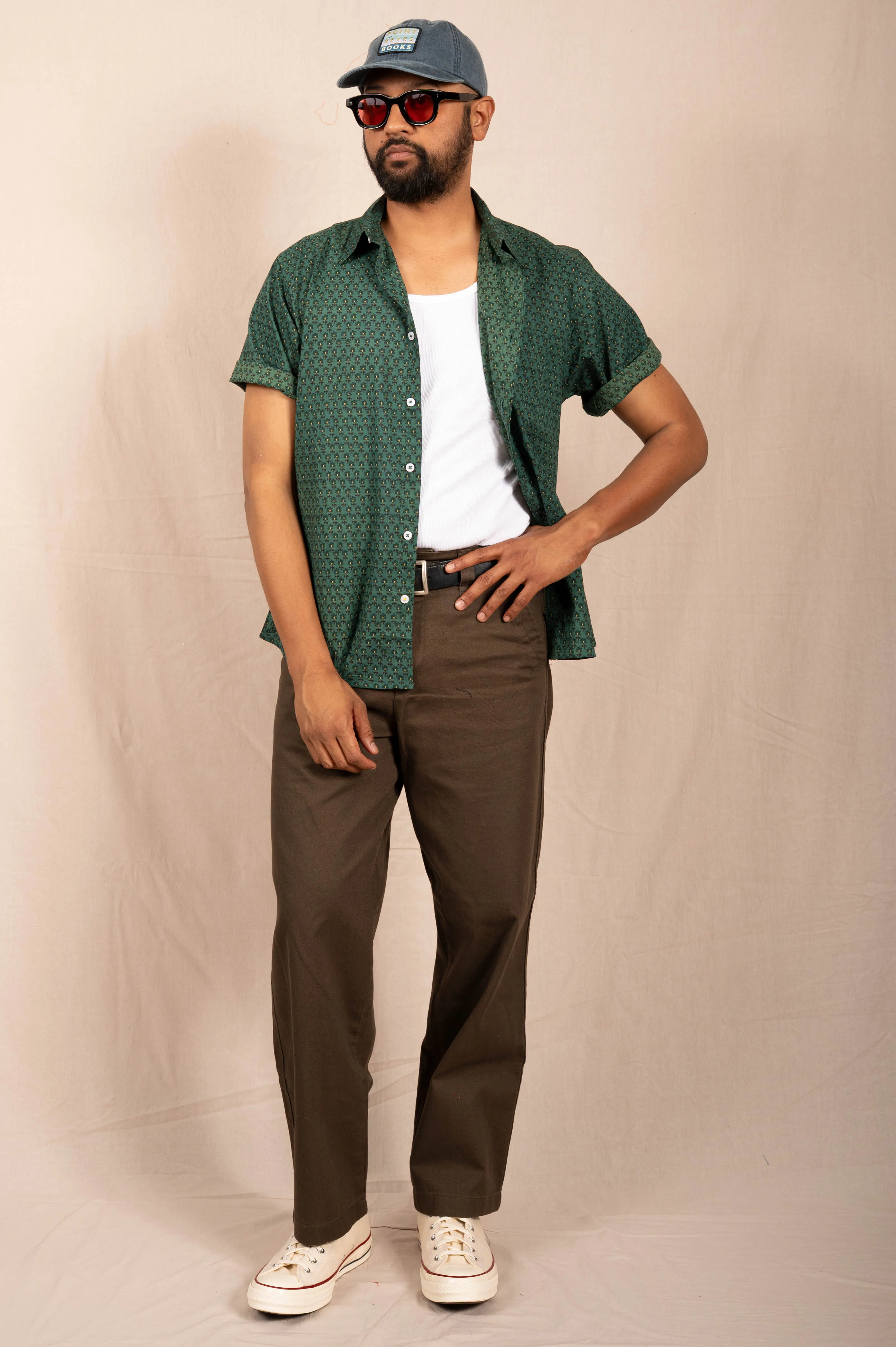 'The Folk' Shirt in Teal Motif Print sold by Dushyant product image thumbnail 4