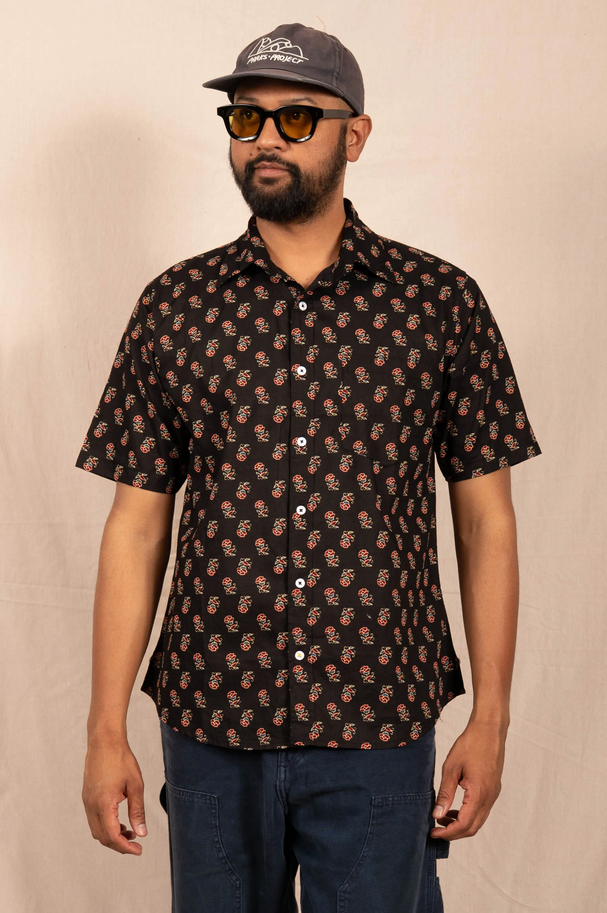 'The Folk' Shirt in Noir Rose Print sold by Dushyant product image thumbnail 3
