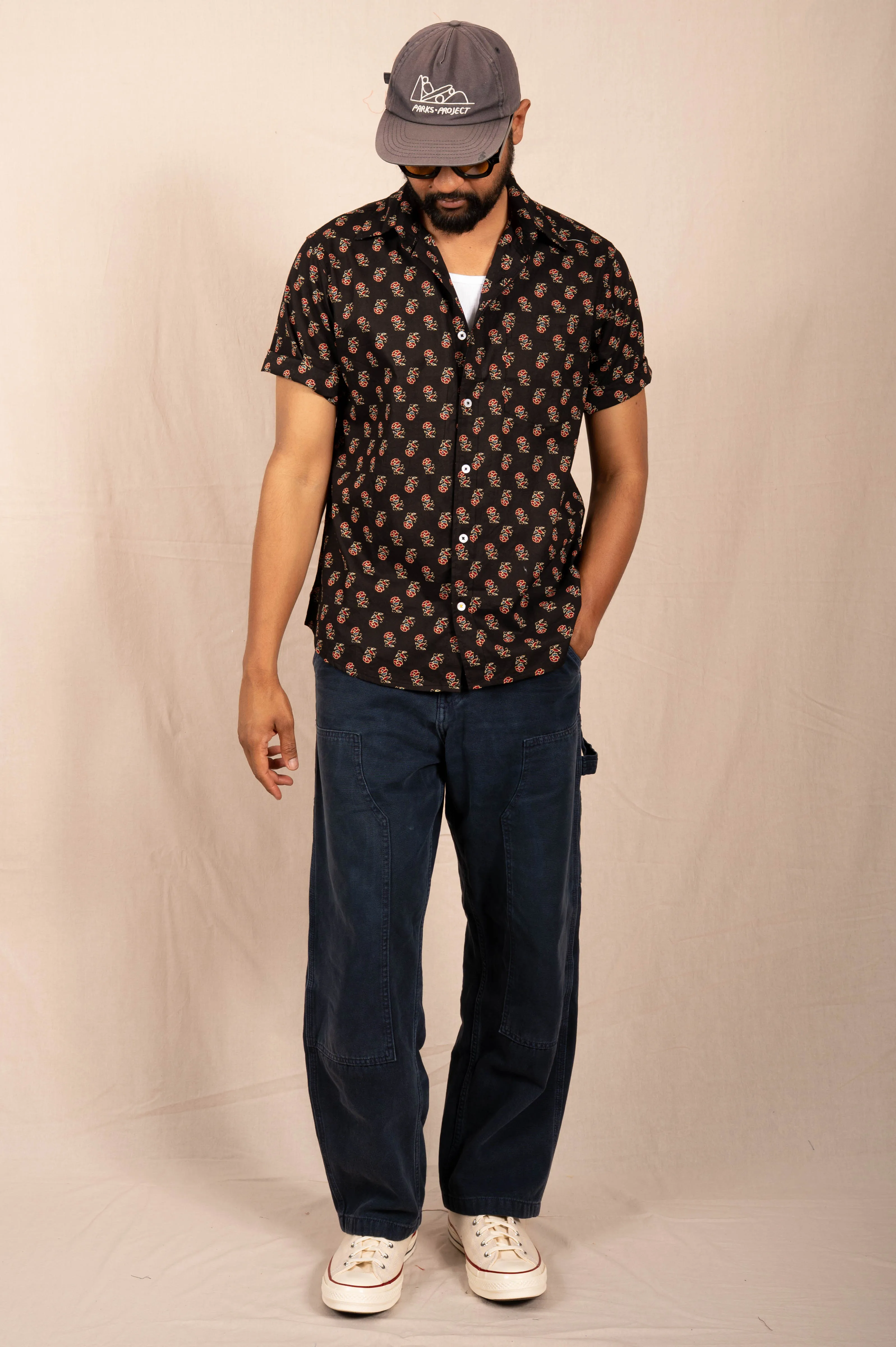 'The Folk' Shirt in Noir Rose Print sold by Dushyant product image thumbnail 4