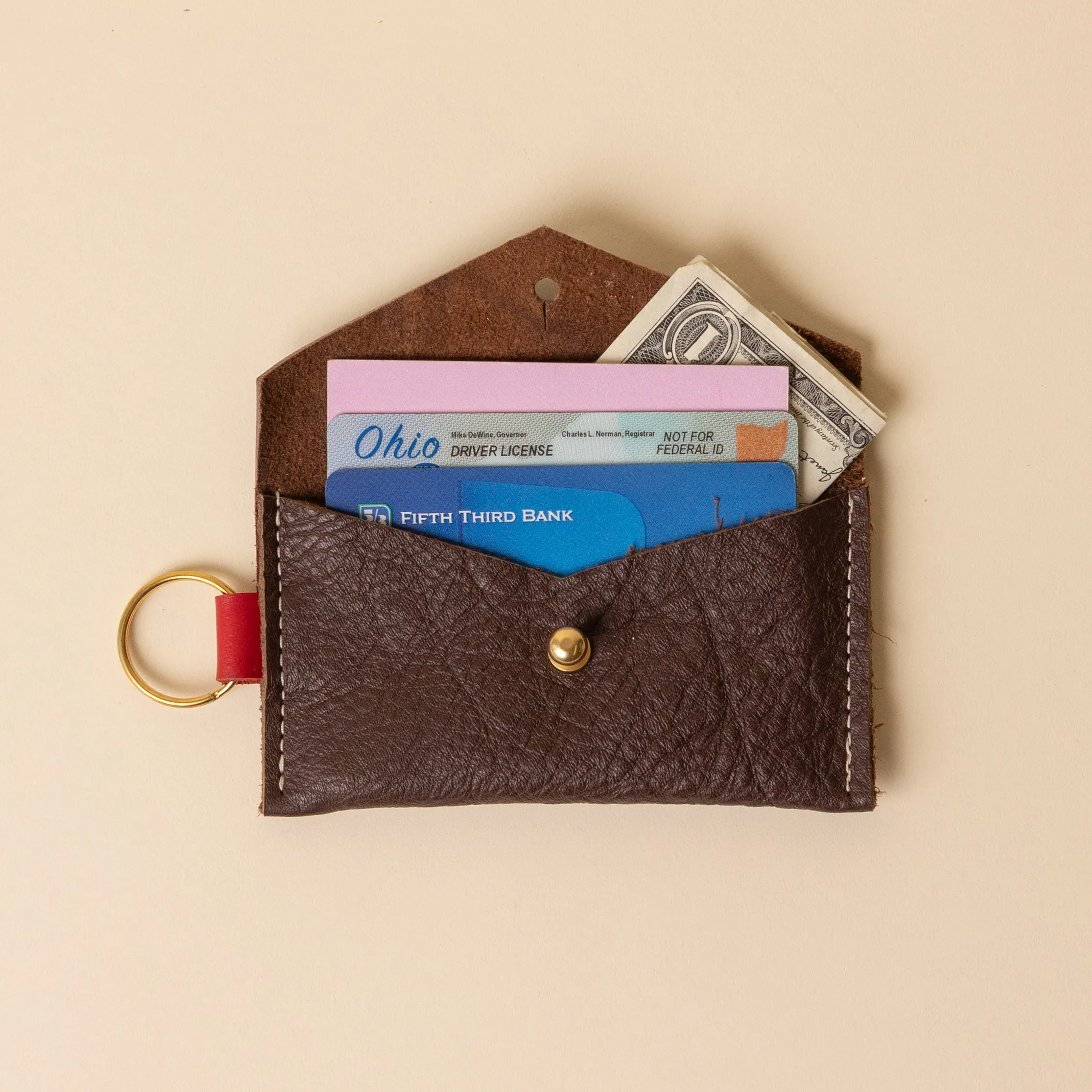 Mahogany/Cardinal Caro Cardholder sold by Baqette product image thumbnail 2