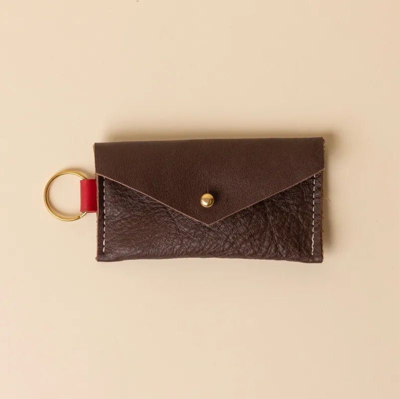 Mahogany/Cardinal Caro Cardholder made by Baqette