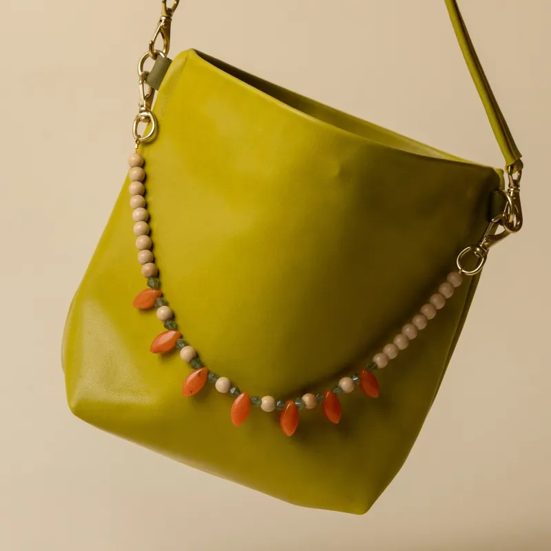 Citrus Leaf Beaded Handle made by Baqette