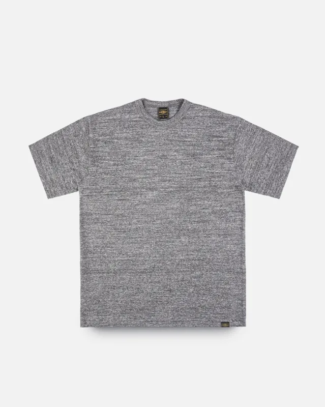 6.5oz Loopwheel Crew Neck T-Shirt with longer body - Grey sold by Iron Heart