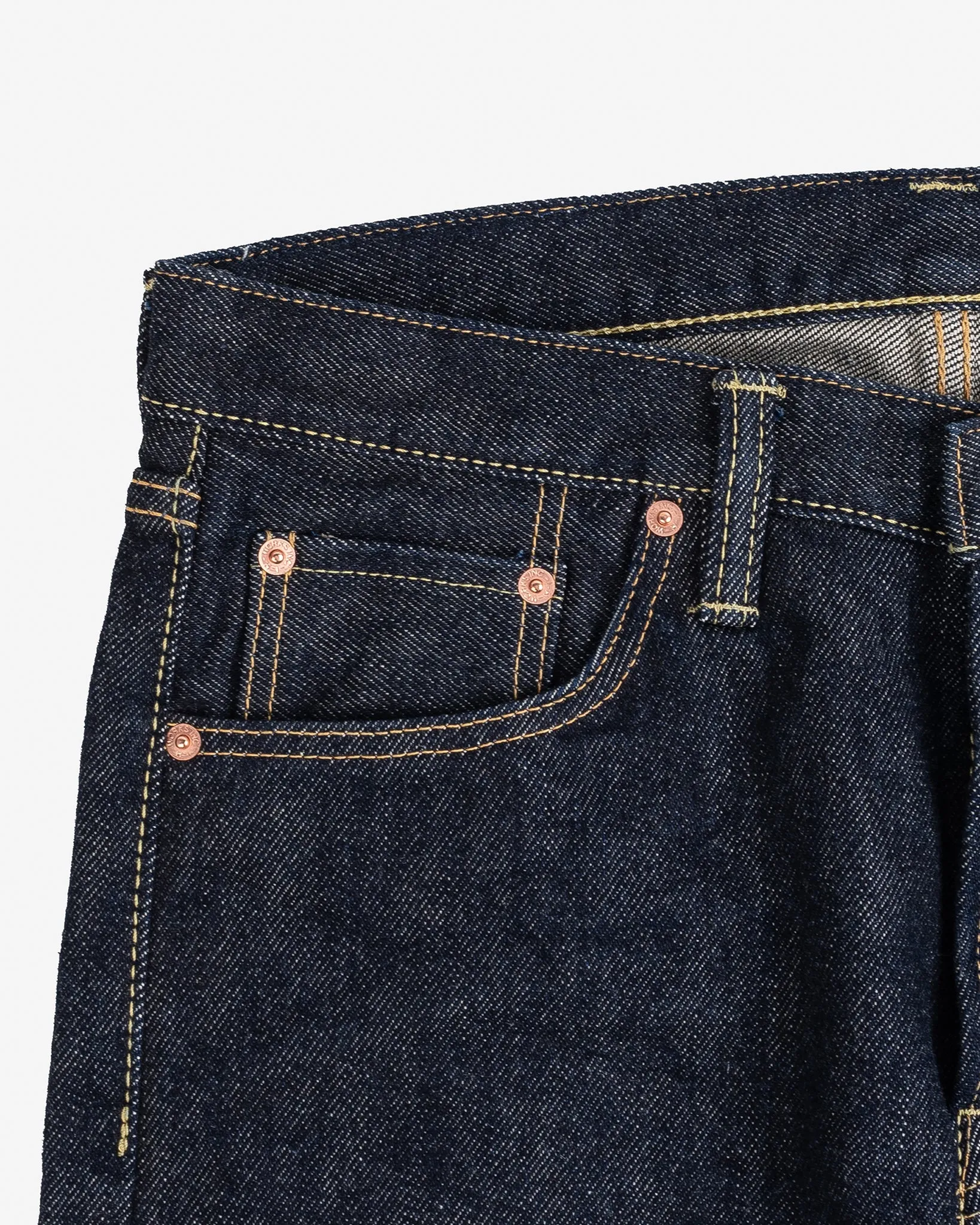 21oz Selvedge Denim Slim Cut Jeans - Indigo (with Tonal Pocket Arcs) sold by Iron Heart product image thumbnail 2