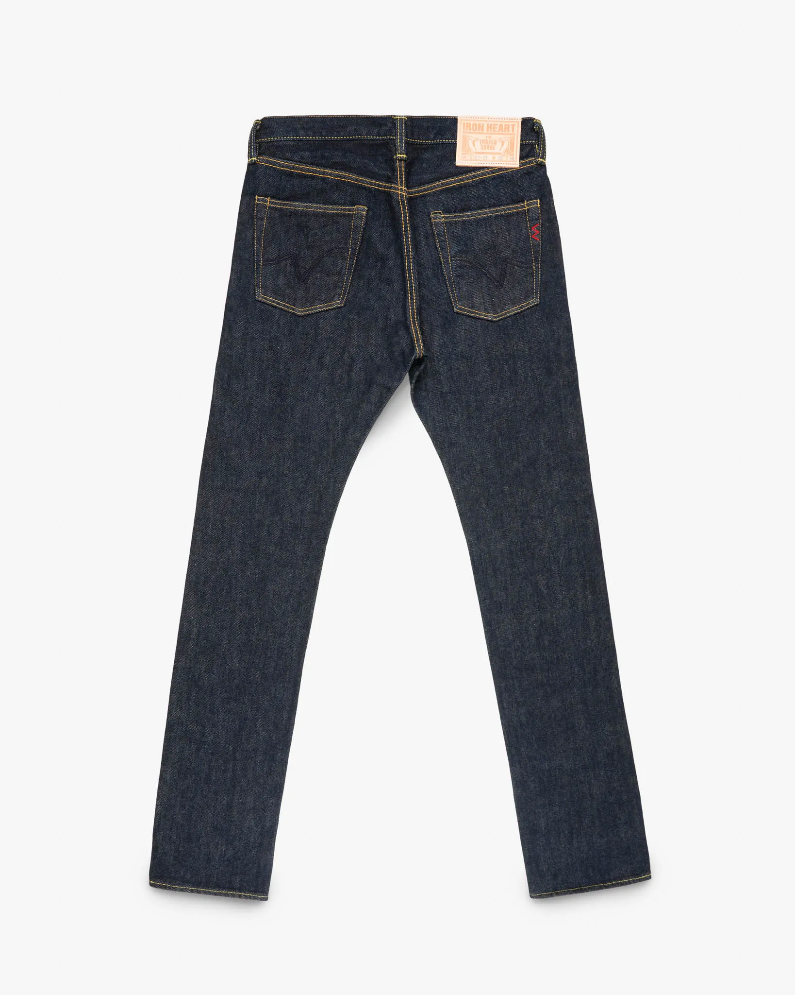 21oz Selvedge Denim Slim Cut Jeans - Indigo (with Tonal Pocket Arcs) sold by Iron Heart product image thumbnail 3