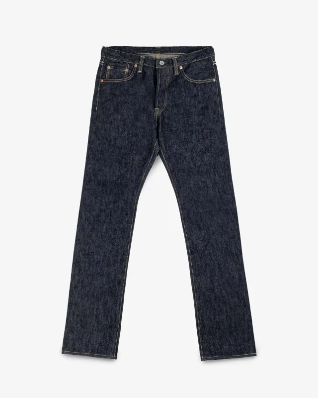 21oz Selvedge Denim Slim Cut Jeans - Indigo (with Tonal Pocket Arcs) sold by Iron Heart