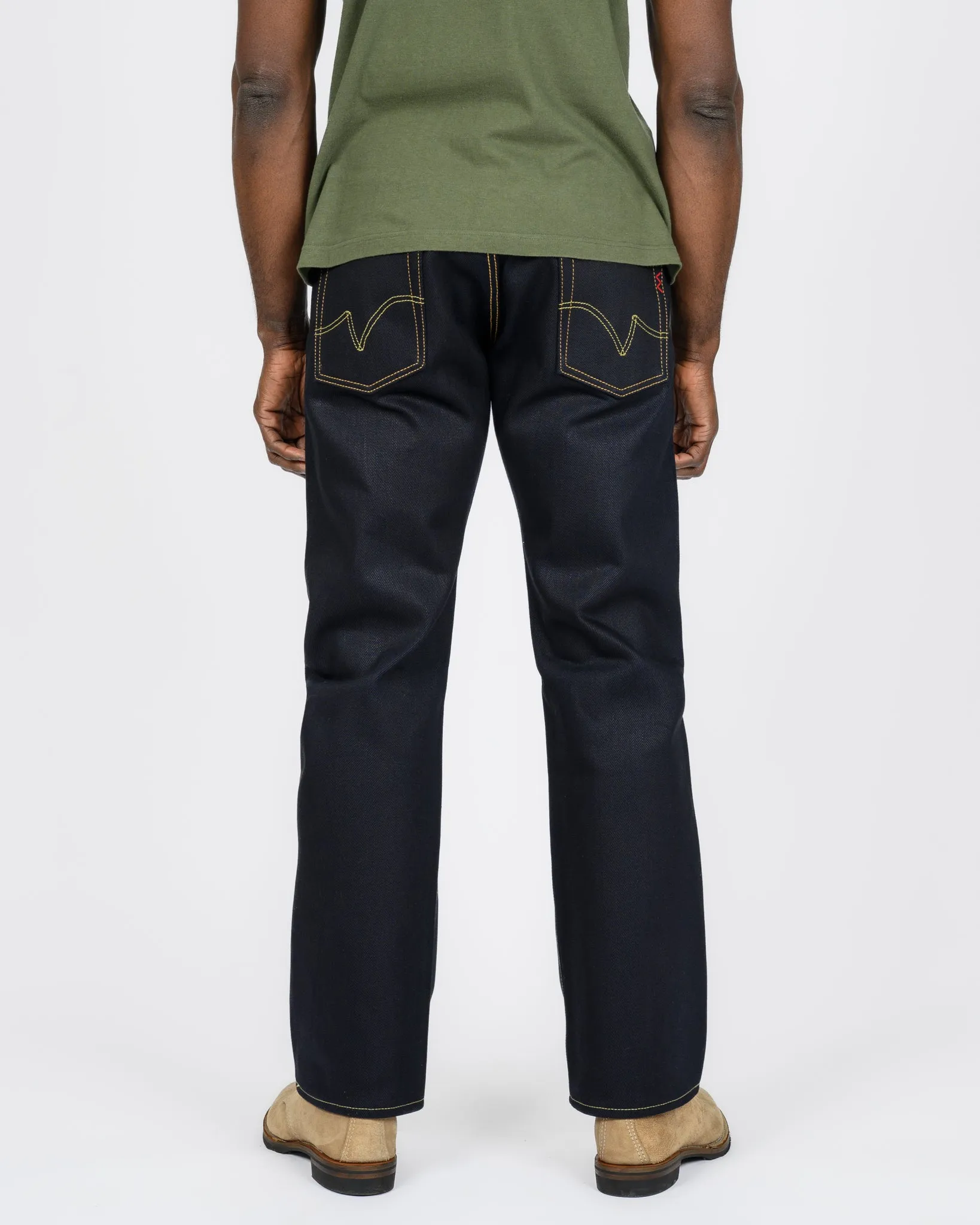 25oz Selvedge Denim Straight Cut Jeans - Indigo/Black sold by Iron Heart product image thumbnail 3