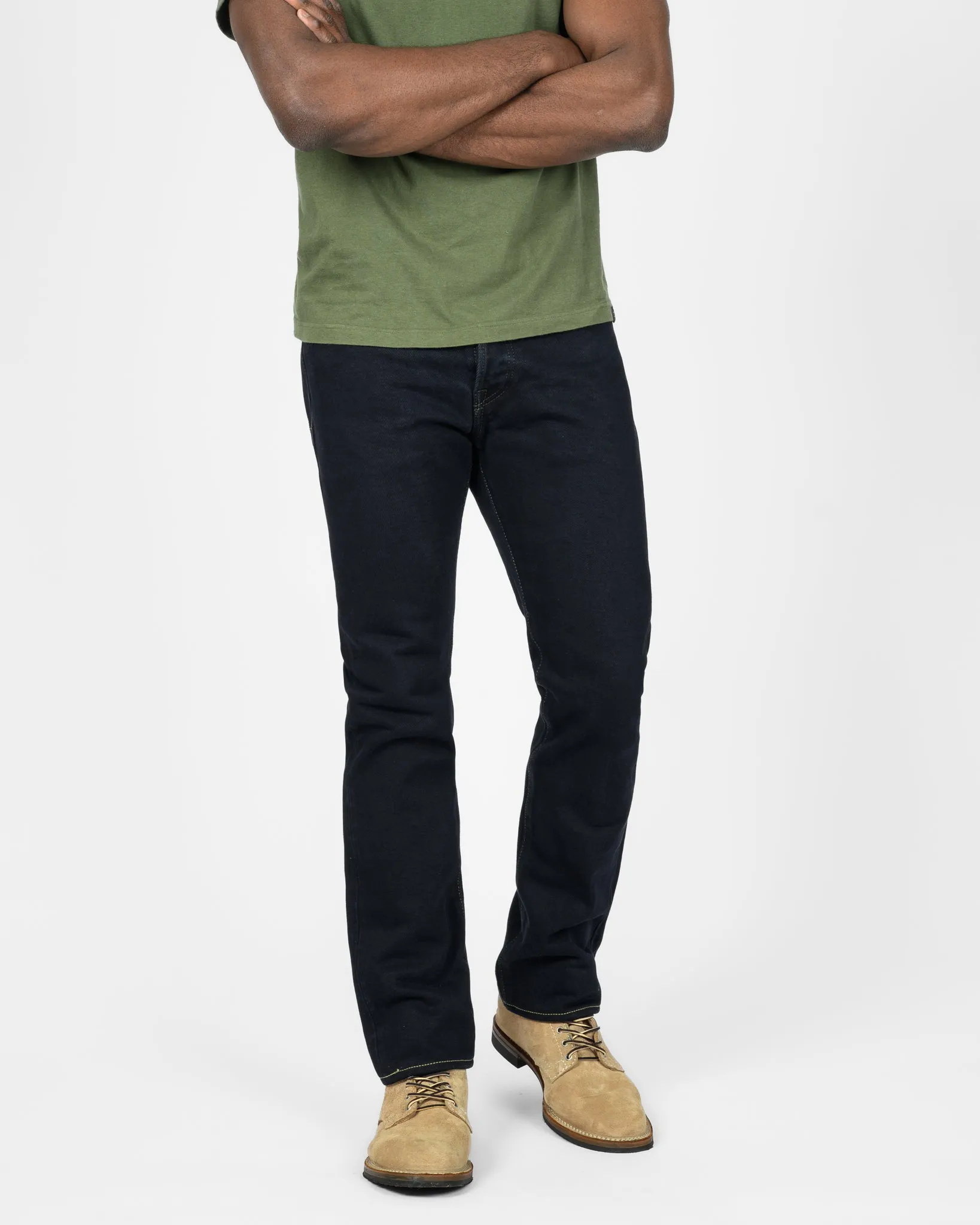 21oz Selvedge Denim Slim Cut Jeans - Indigo Overdyed Black sold by Iron Heart product image thumbnail 2